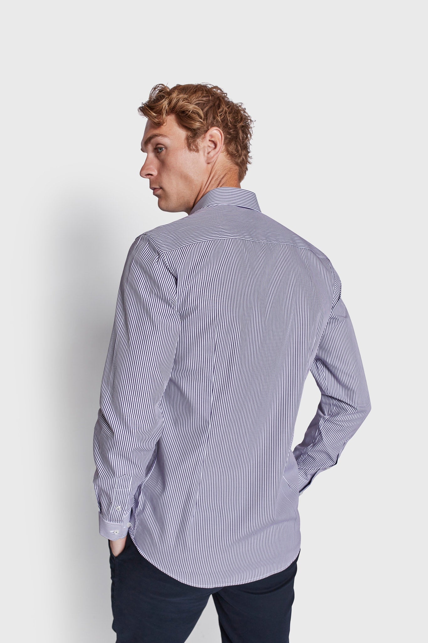 BS Serdar Slim Fit Skjorta - Lila