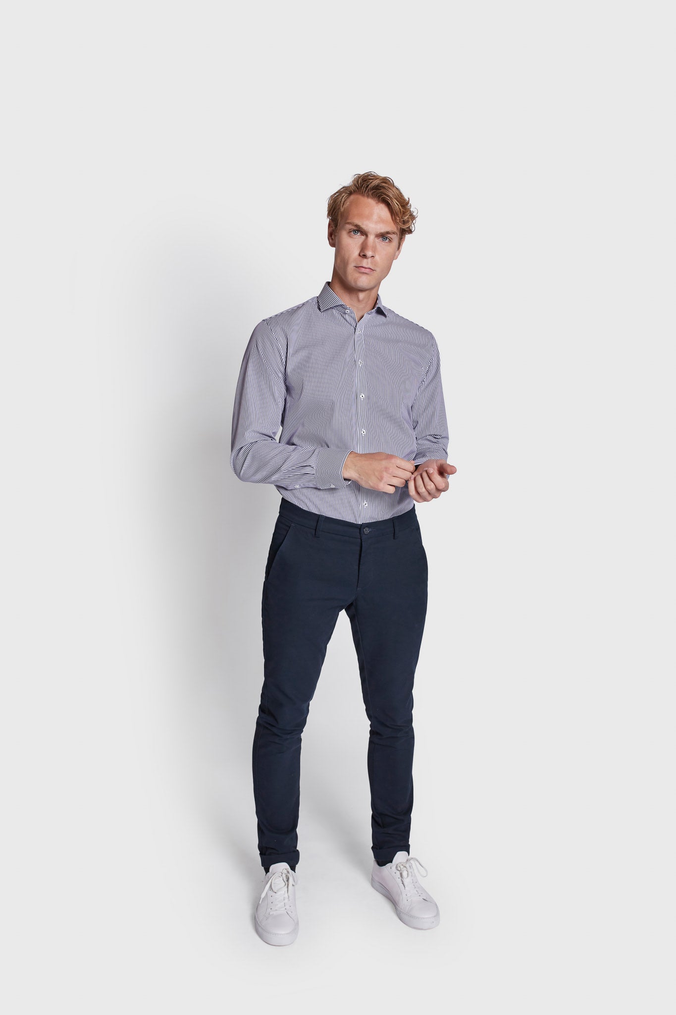 BS Serdar Slim Fit Skjorta - Lila