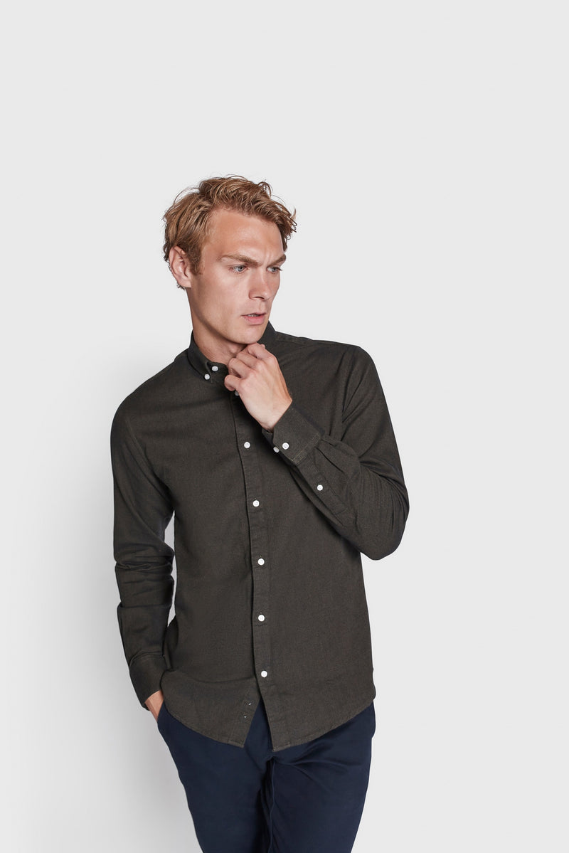 BS Jobe Casual Slim Fit Skjorta - Dark Green