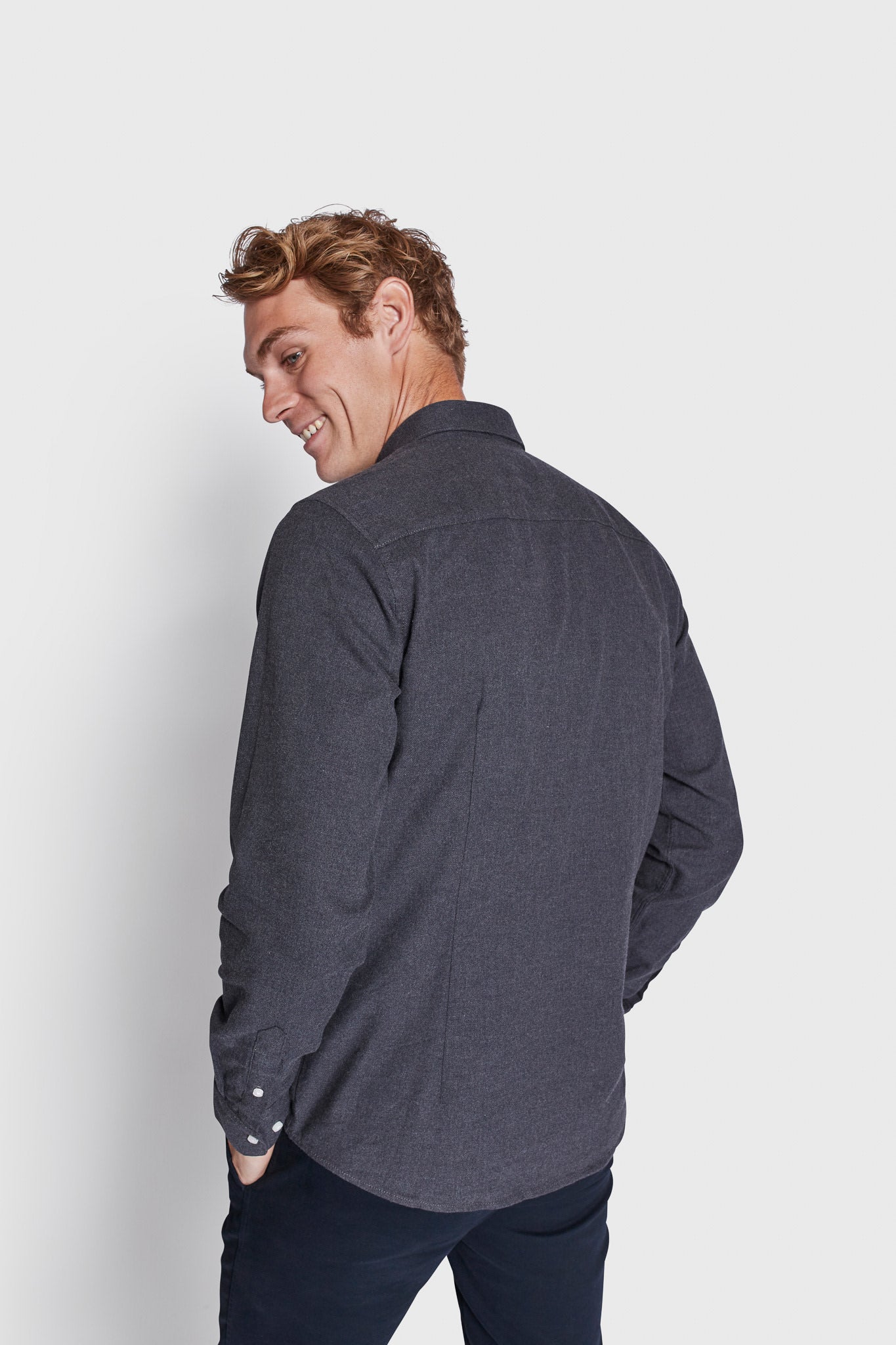 BS Jobe Casual Slim Fit Skjorta - Dark Grey
