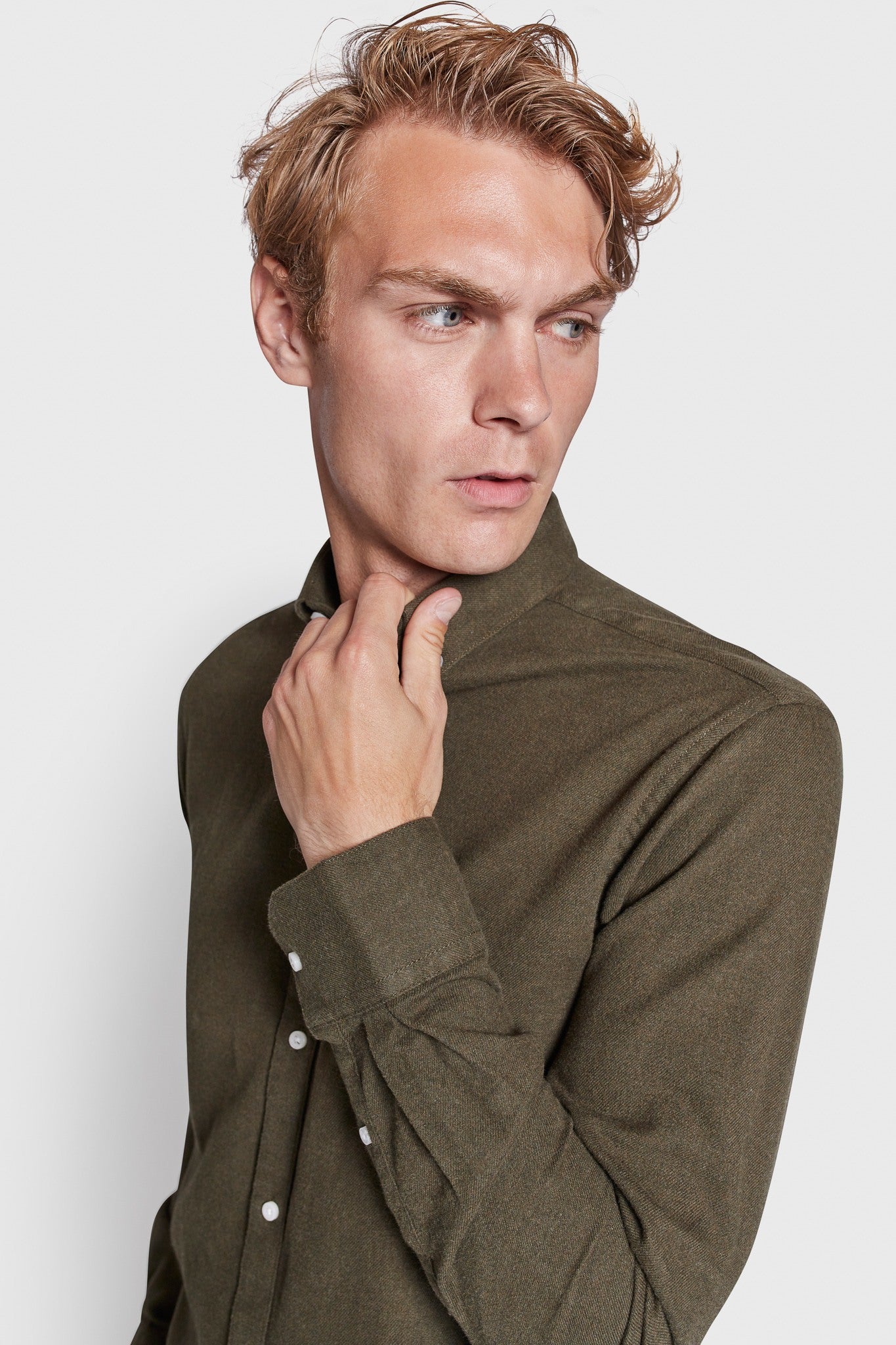 BS Jobe Casual Slim Fit Skjorta - Grön