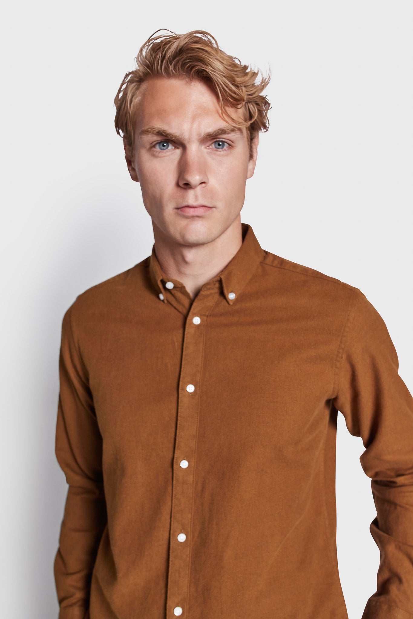 BS Jobe Casual Slim Fit Skjorta - Ockra
