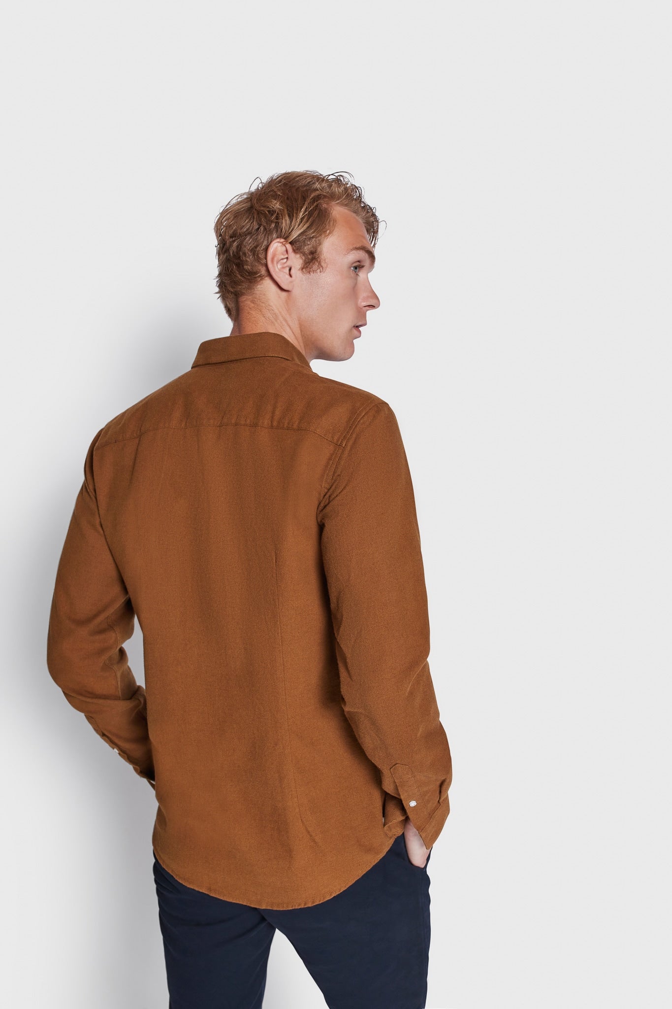 BS Jobe Casual Slim Fit Skjorta - Ockra