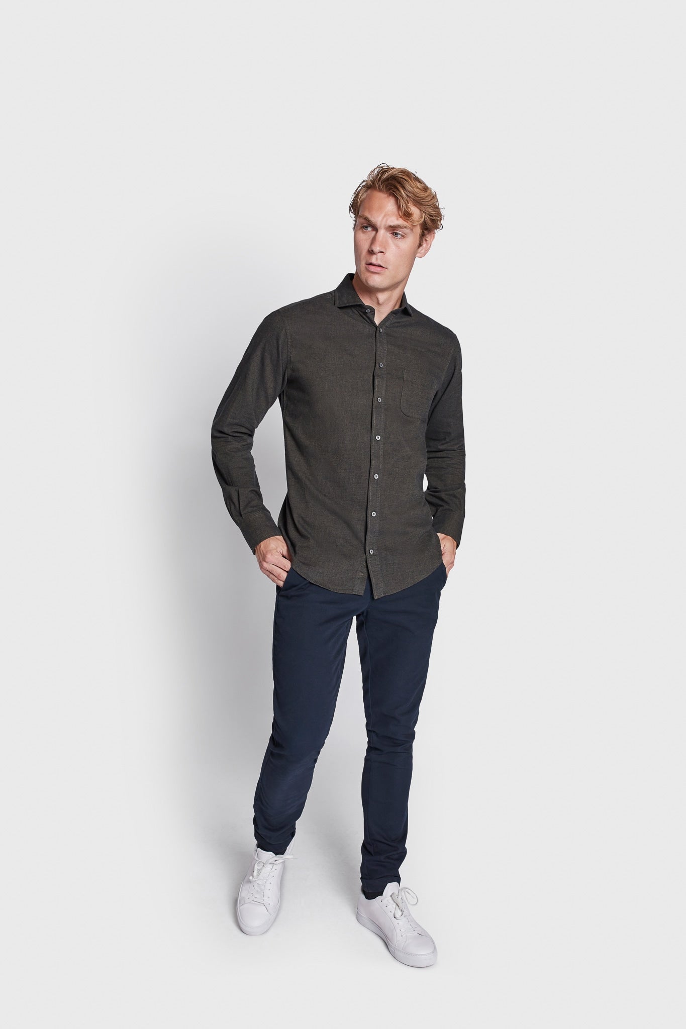 BS Sulayman Casual Slim Fit Skjorta - Green