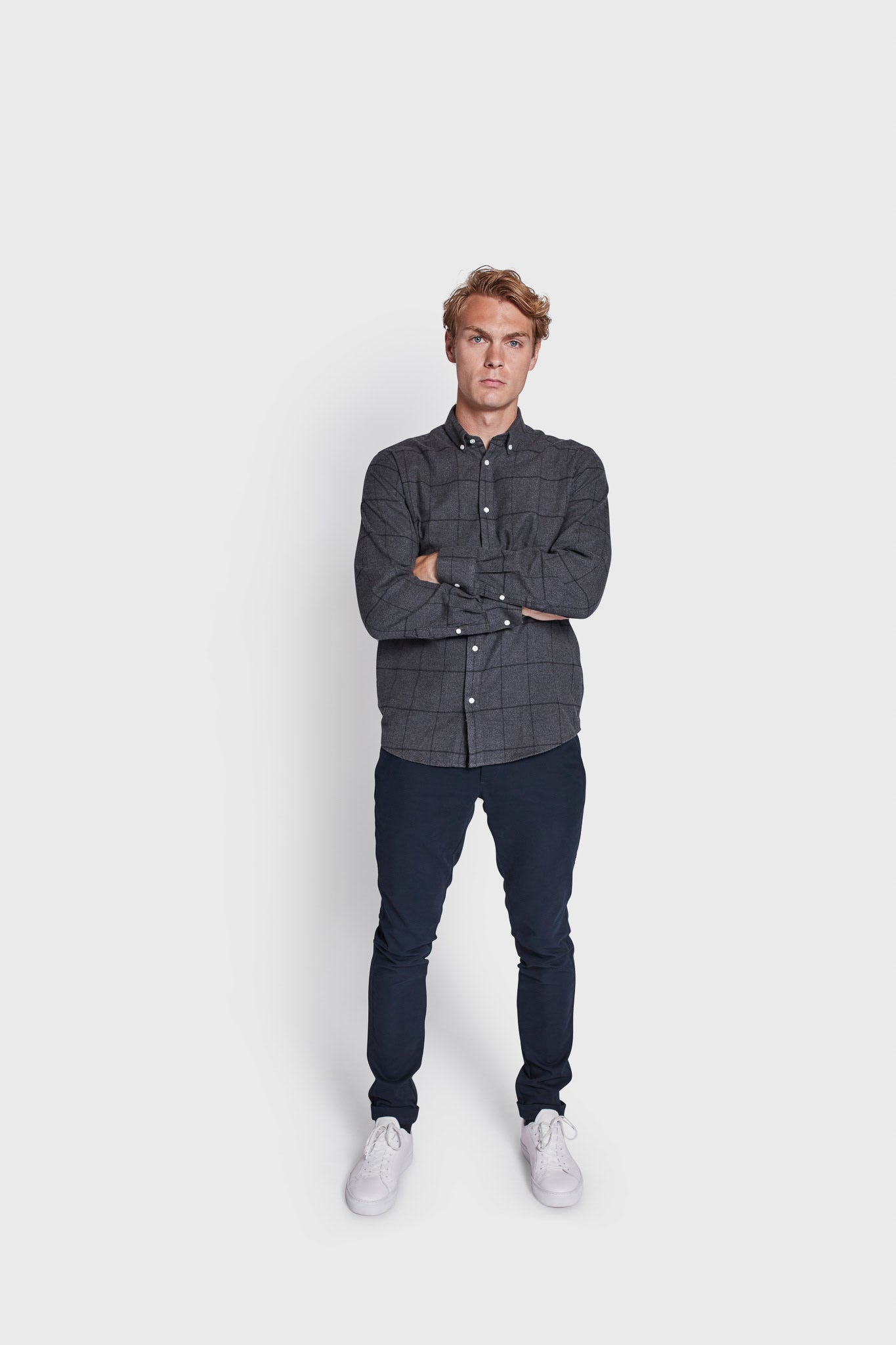 BS Hamza Casual Slim Fit Skjorta - Mörkgrå