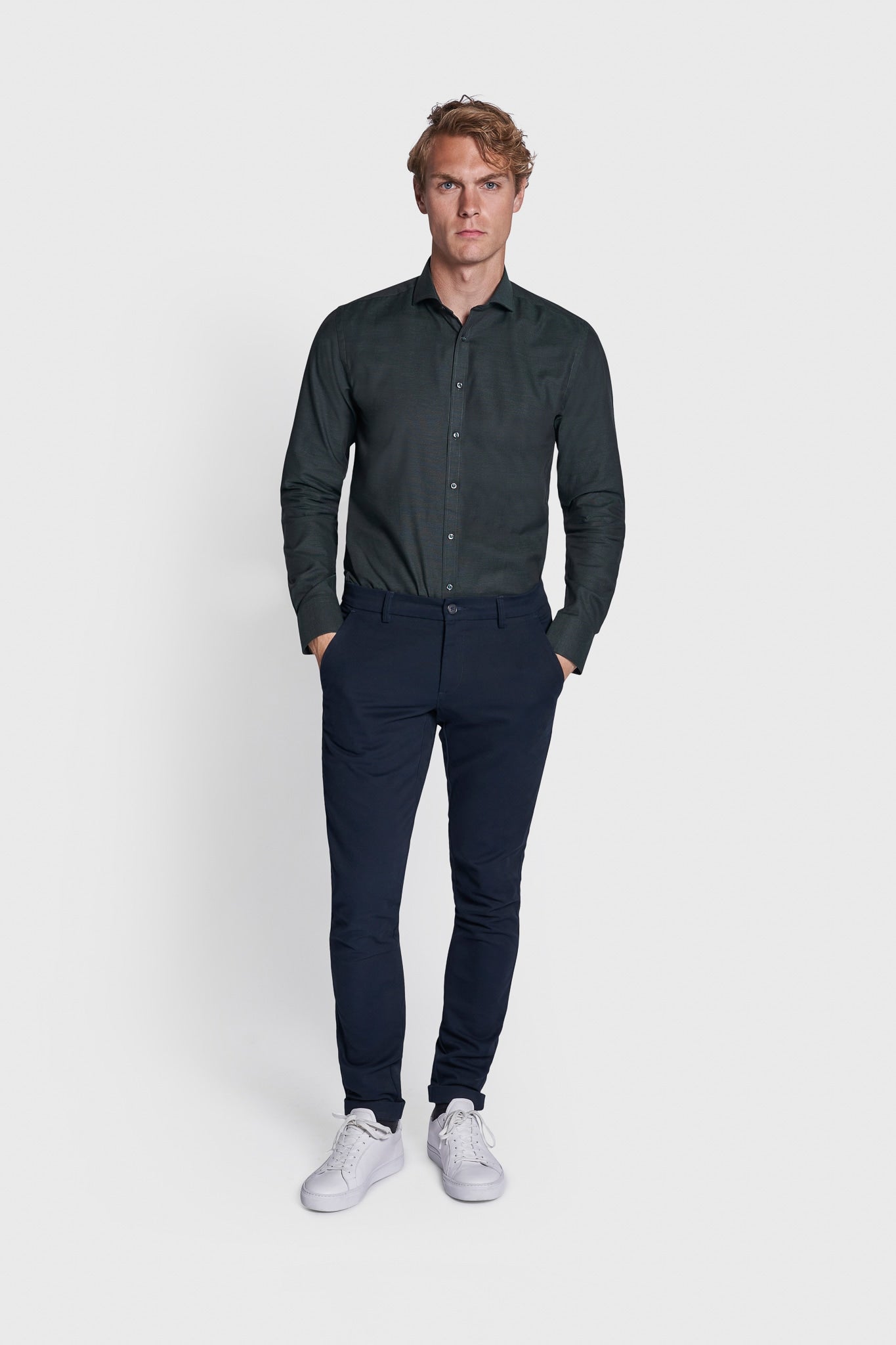 BS Gabriel Modern Fit Skjorta - Dark Green