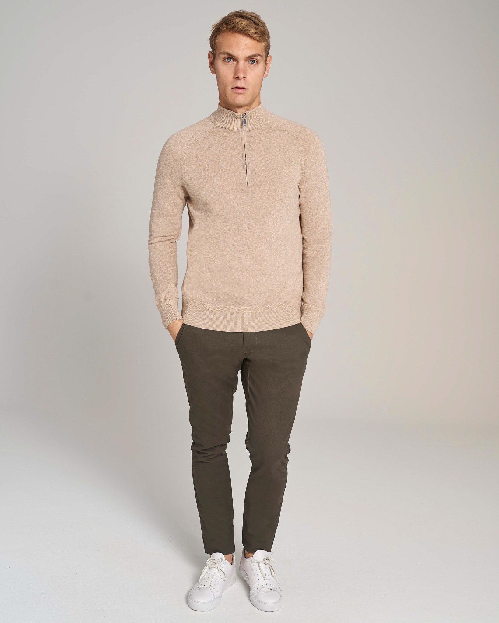 BS Jason Regular Fit Stickad Tröja - Brun