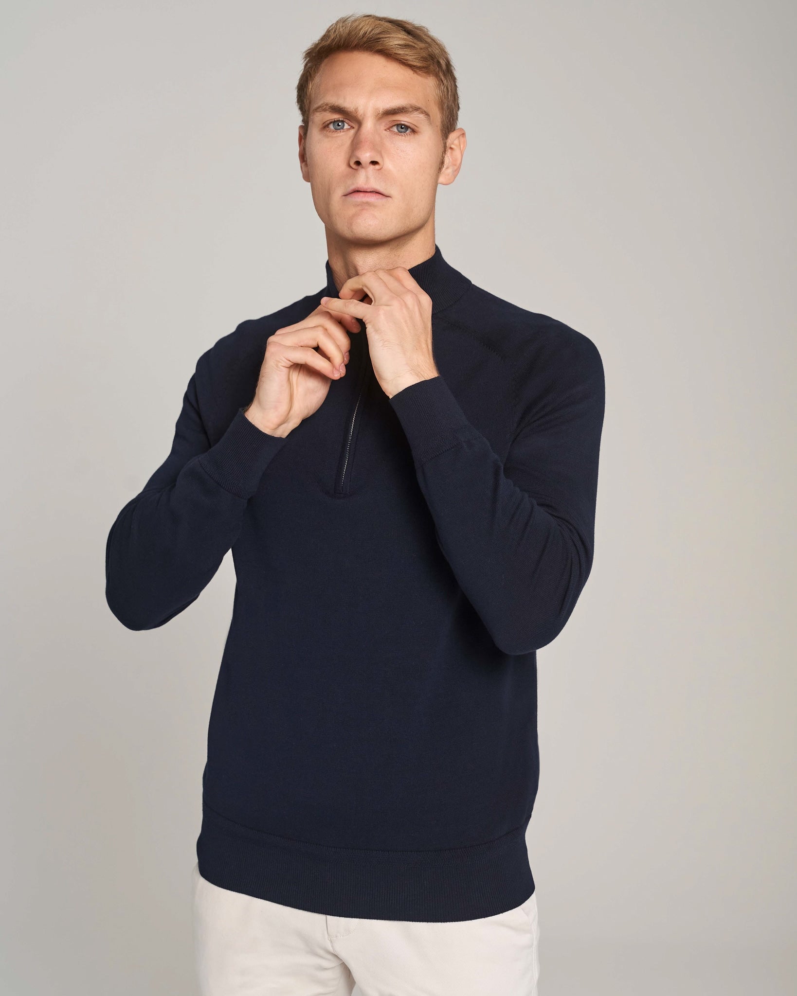 BS Jason Regular Fit Stickad Tröja - Navy