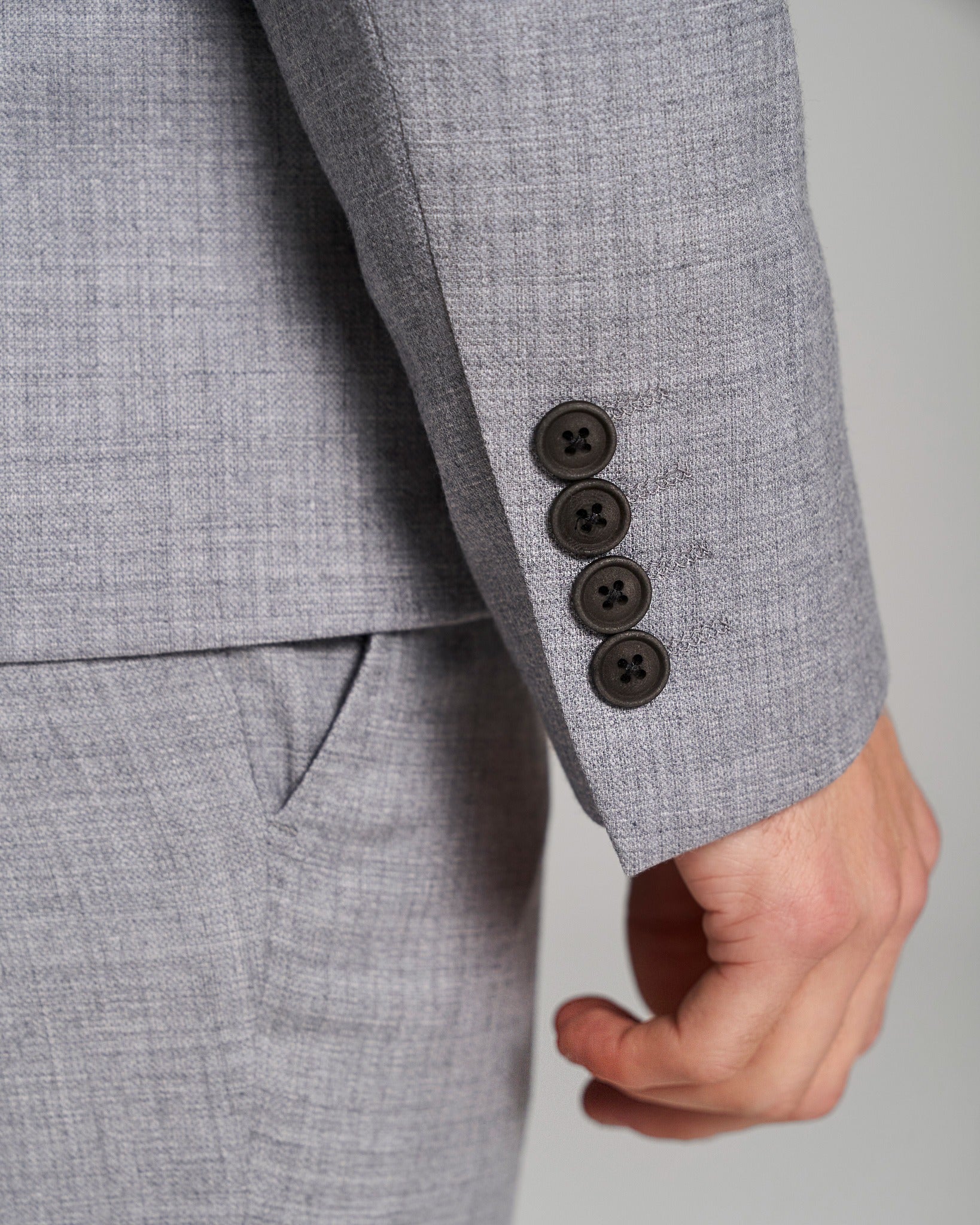 BS Lucca Slim Fit Kavaj - Grå
