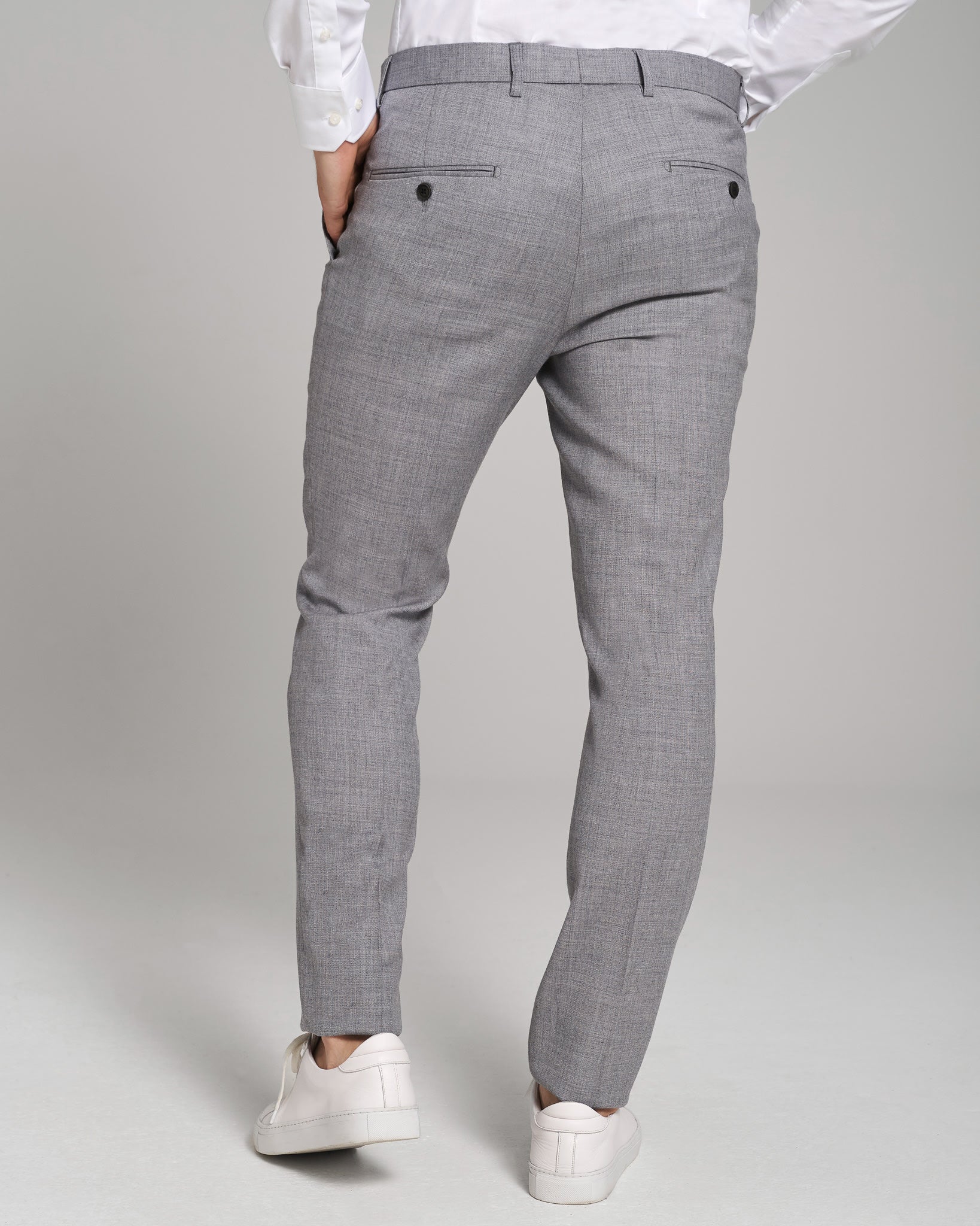 BS Lucca Slim Fit Kostymbyxor - Grey