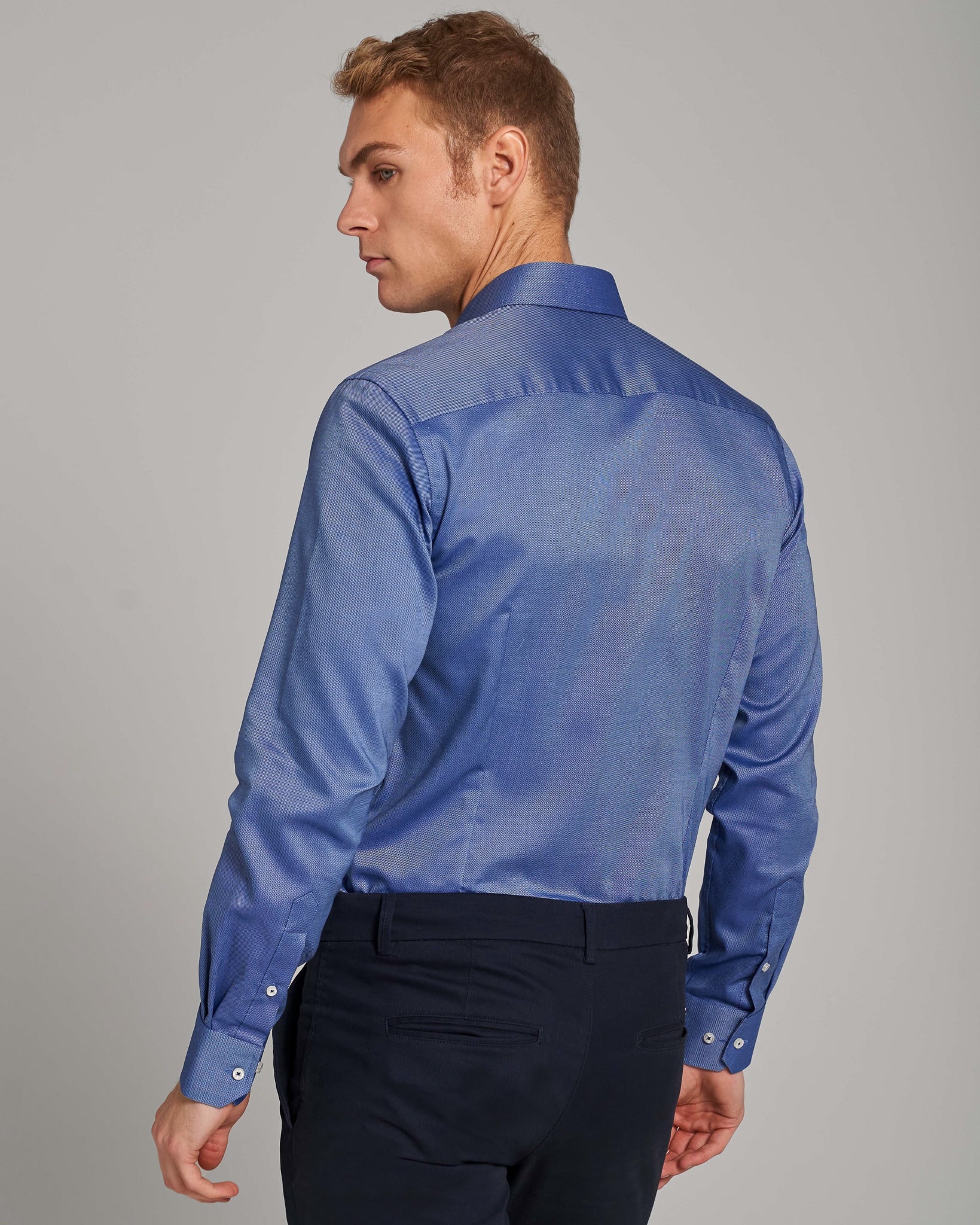 BS Klinsmann Slim Fit Skjorta - Blå