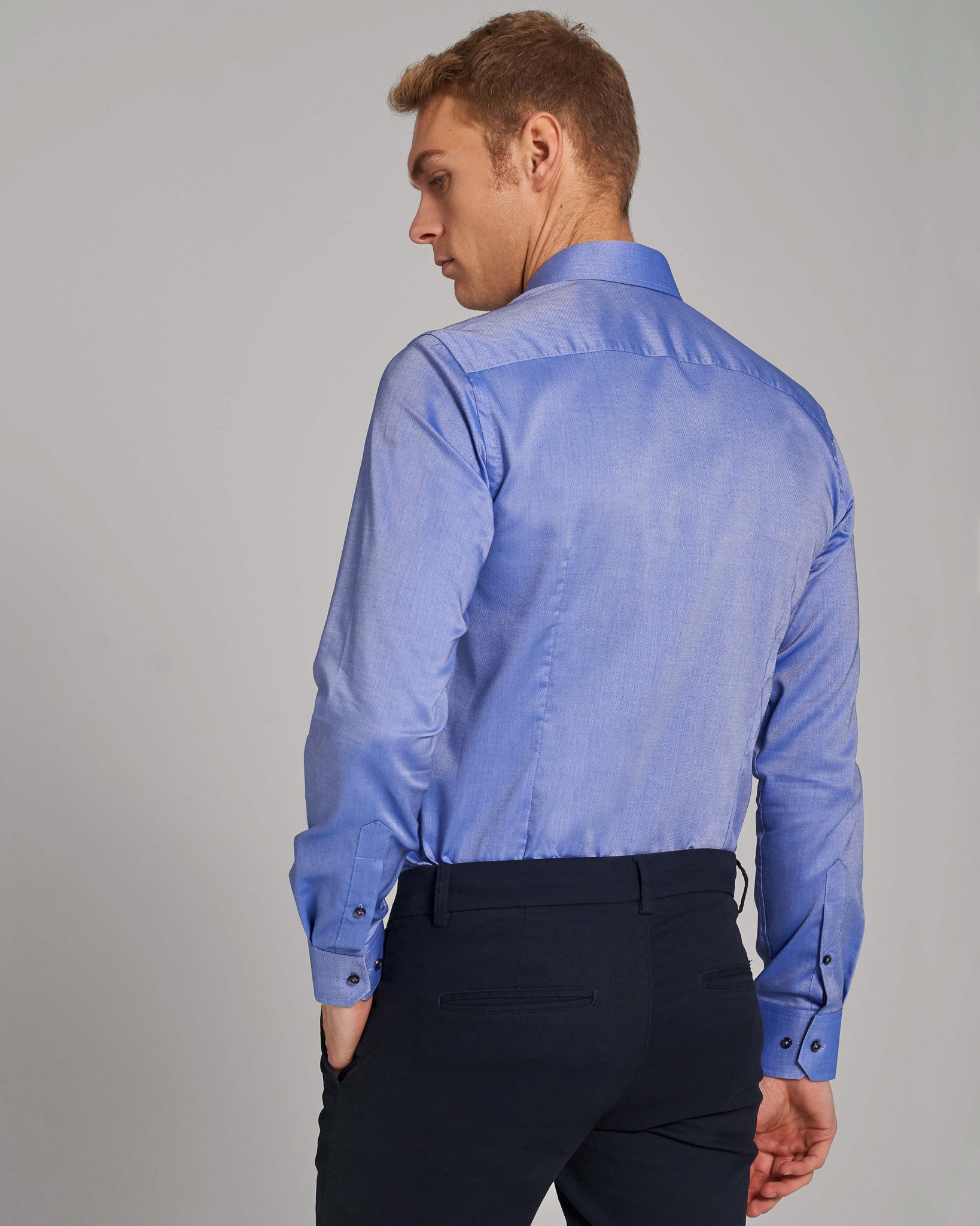BS Matthaus Slim Fit Skjorta - Blå