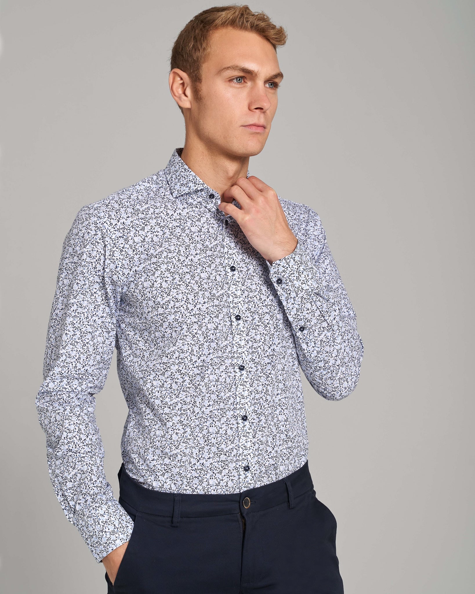 BS Weak Slim Fit Skjorta - Blå
