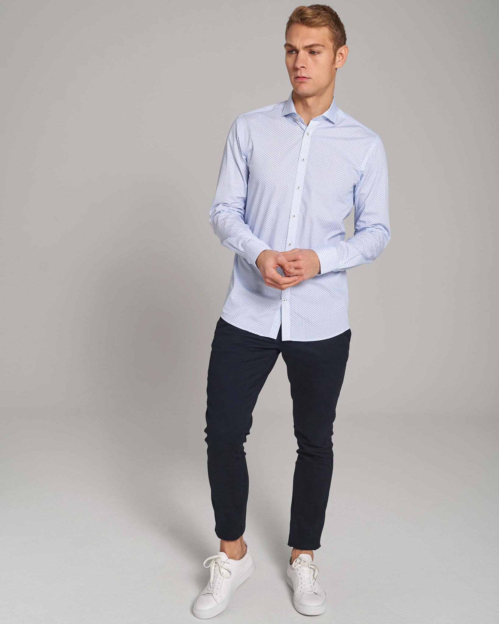 BS Hernando Modern Fit Skjorta - Ljusblå