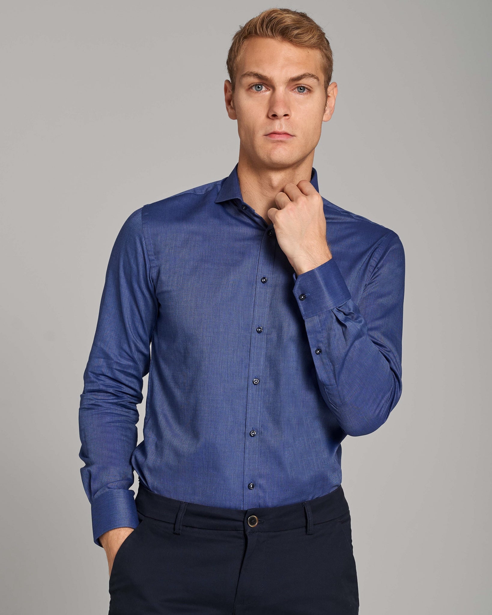 BS Ronald Modern Fit Skjorta - Blå