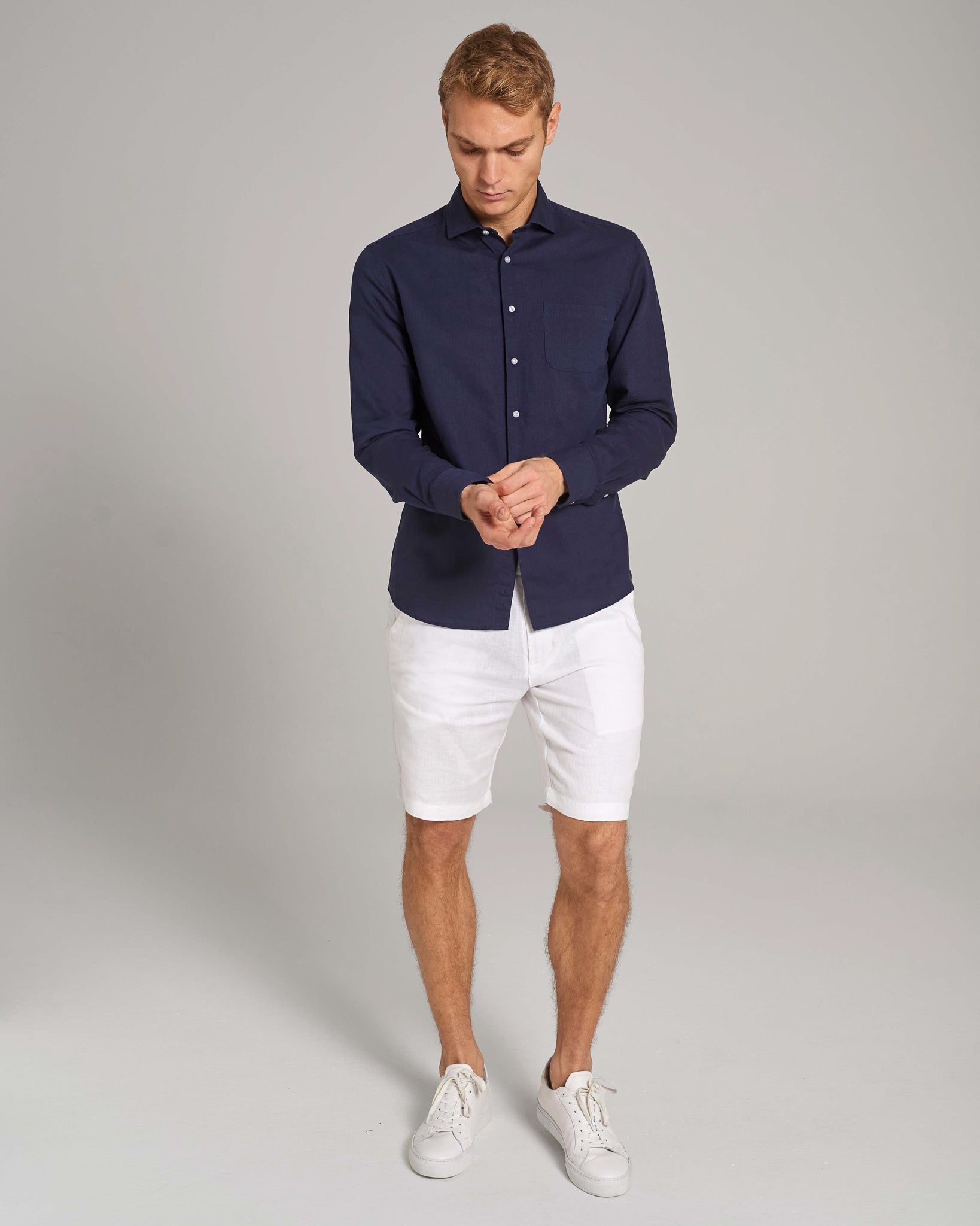 BS Ricciardo Casual Slim Fit Skjorta - Marinblå