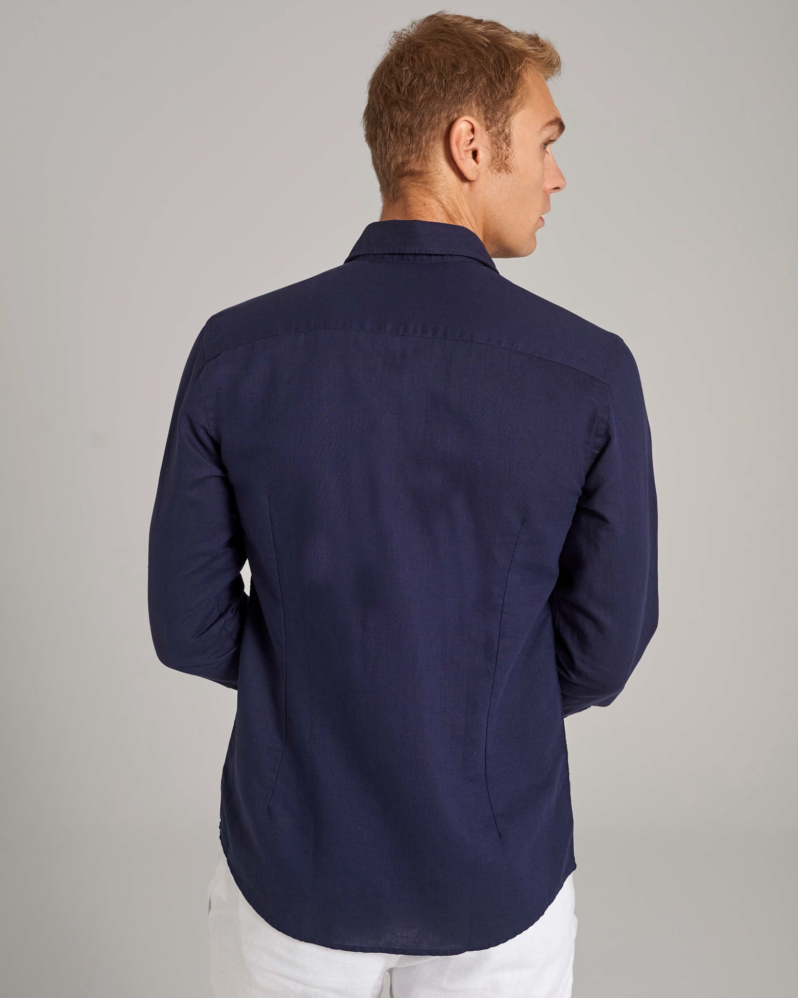 BS Ricciardo Casual Slim Fit Skjorta - Marinblå