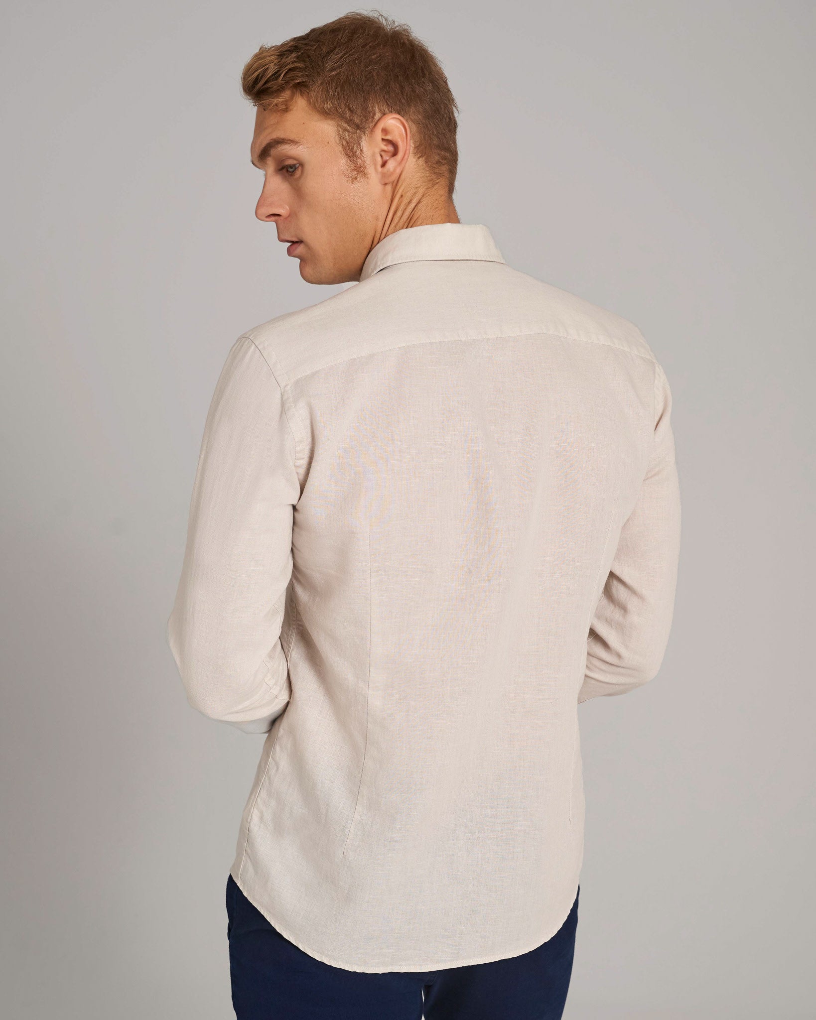 BS Ricciardo Casual Slim Fit Skjorta - Sand