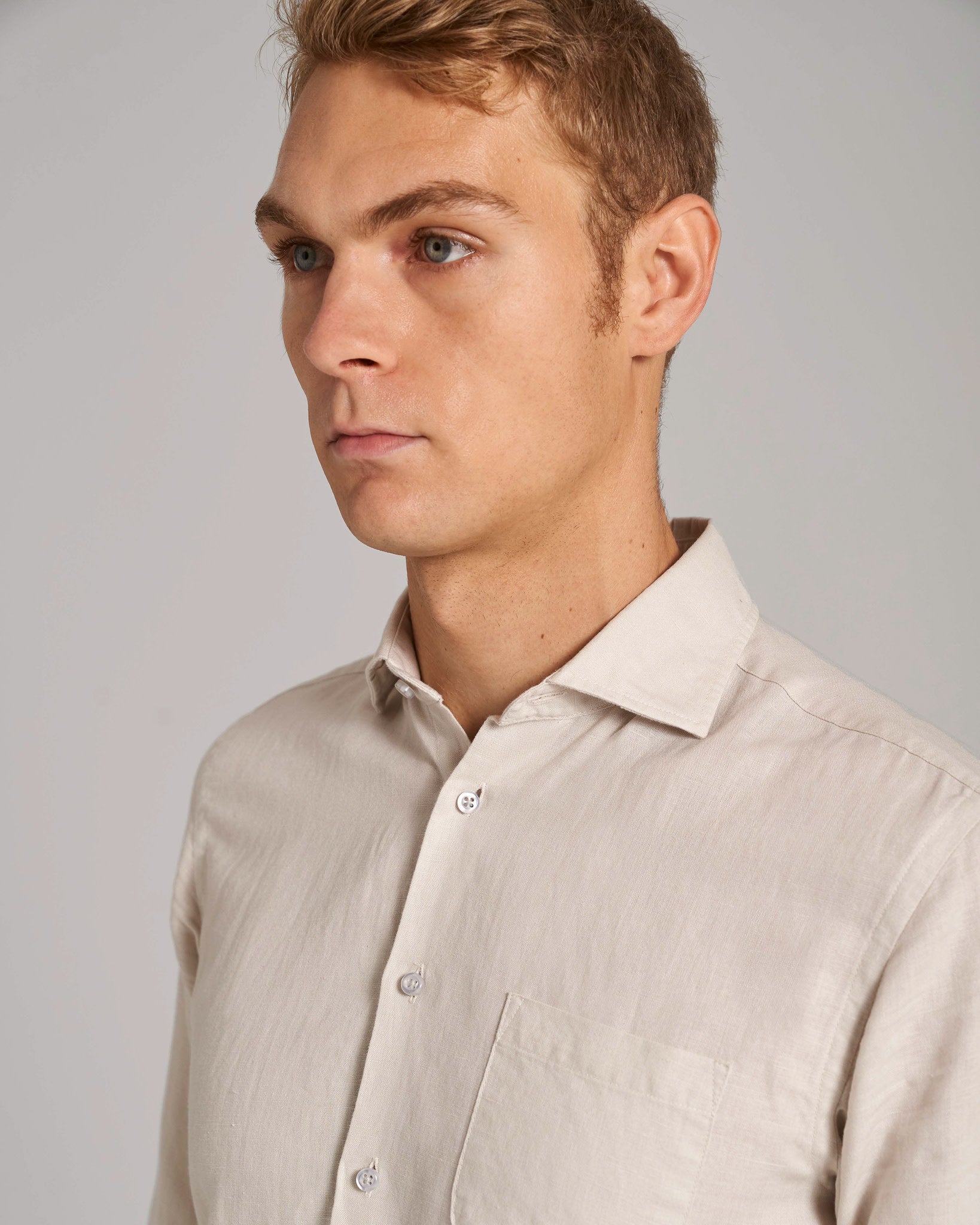 BS Ricciardo Casual Slim Fit Skjorta - Sand