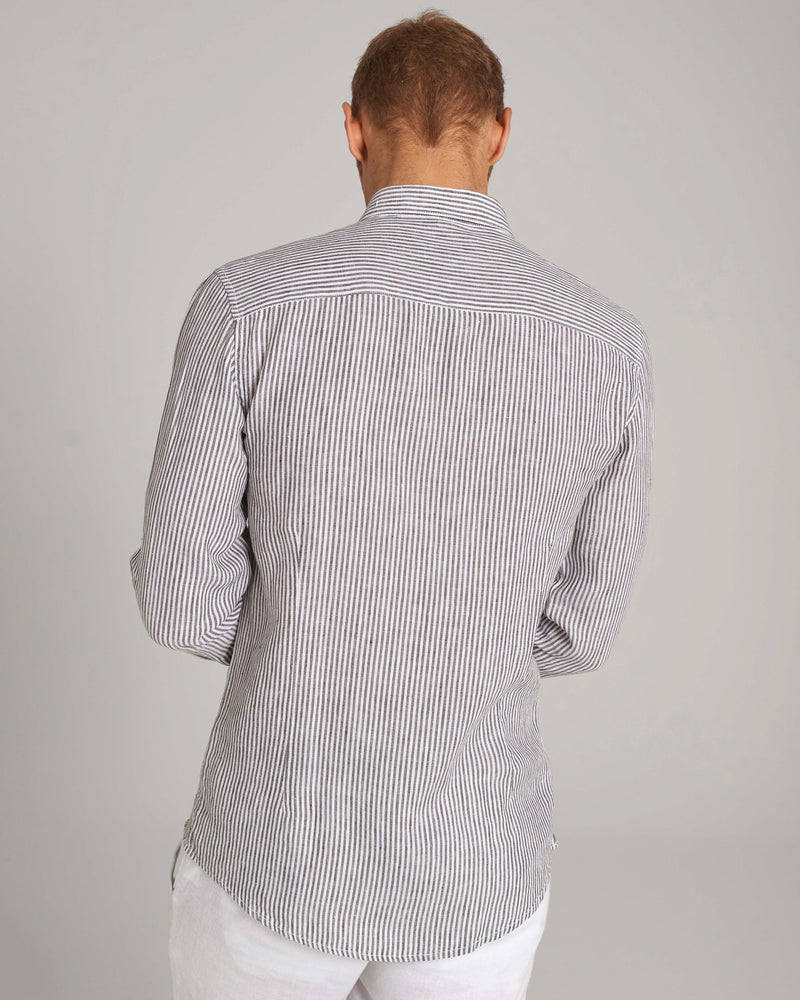 BS Bottas Casual Slim Fit Skjorta - Army/White