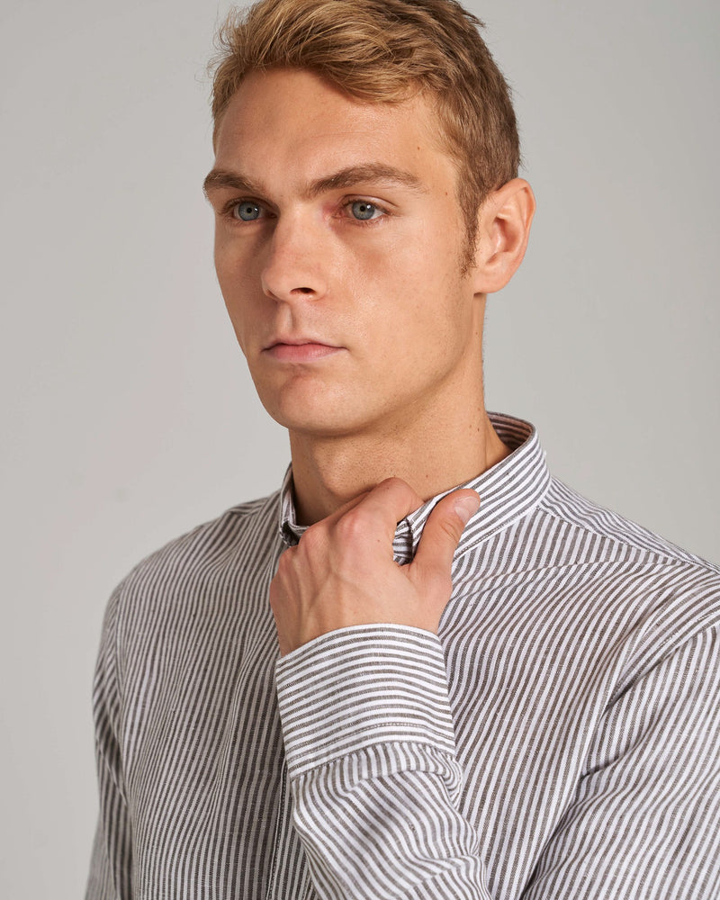 BS Bottas Casual Slim Fit Skjorta - Army/White