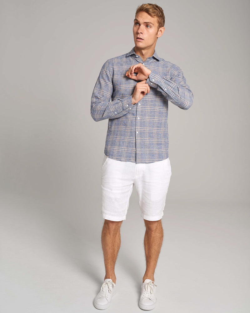 BS Vettel Casual Slim Fit Skjorta - Blue
