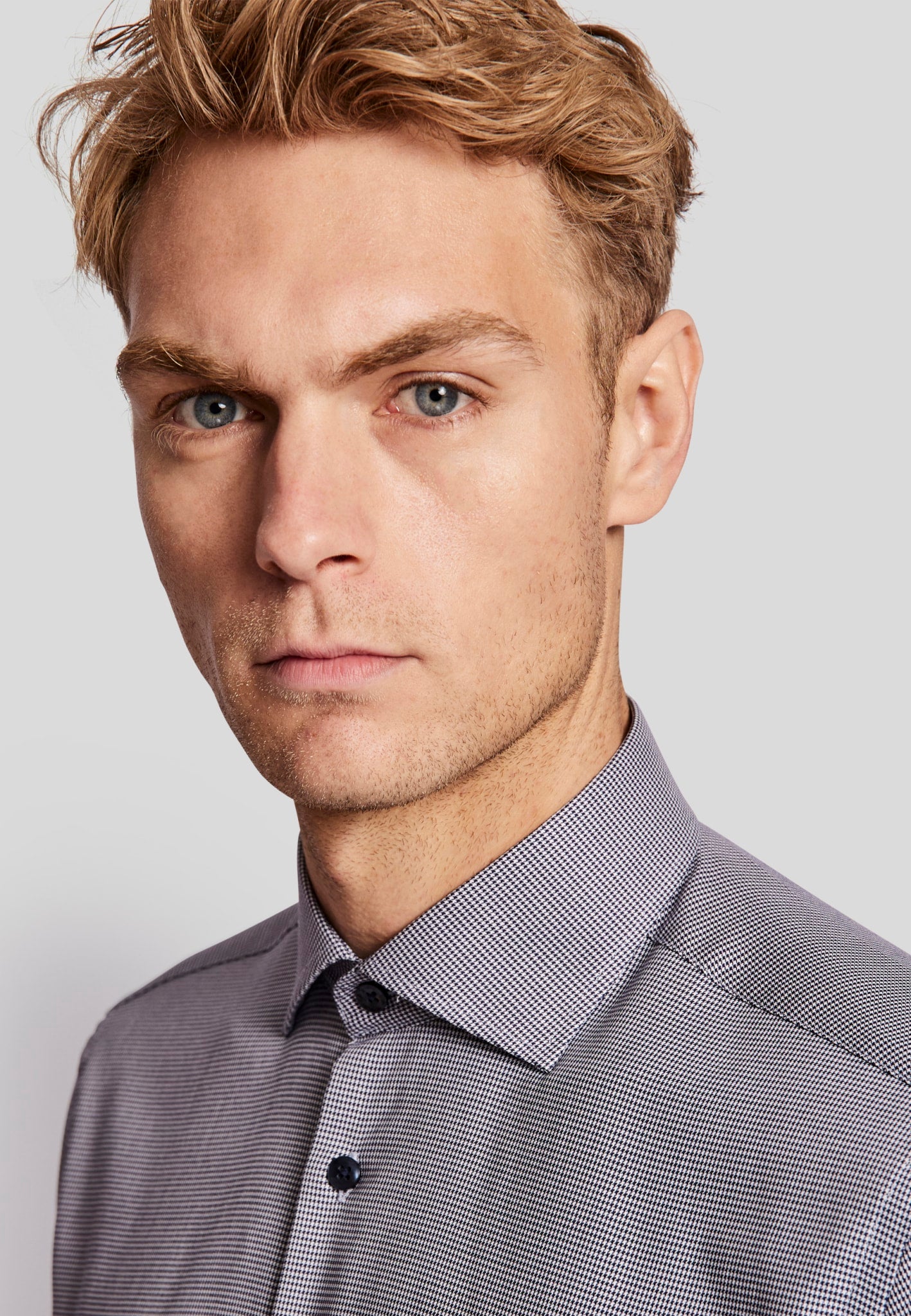 BS Omar slim fit Skjorta - Dark Blue