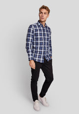 BS Sink slim fit Skjorta - Blue