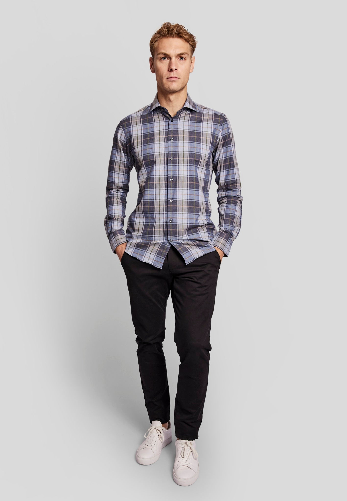 BS Terience slim fit Skjorta - Blå