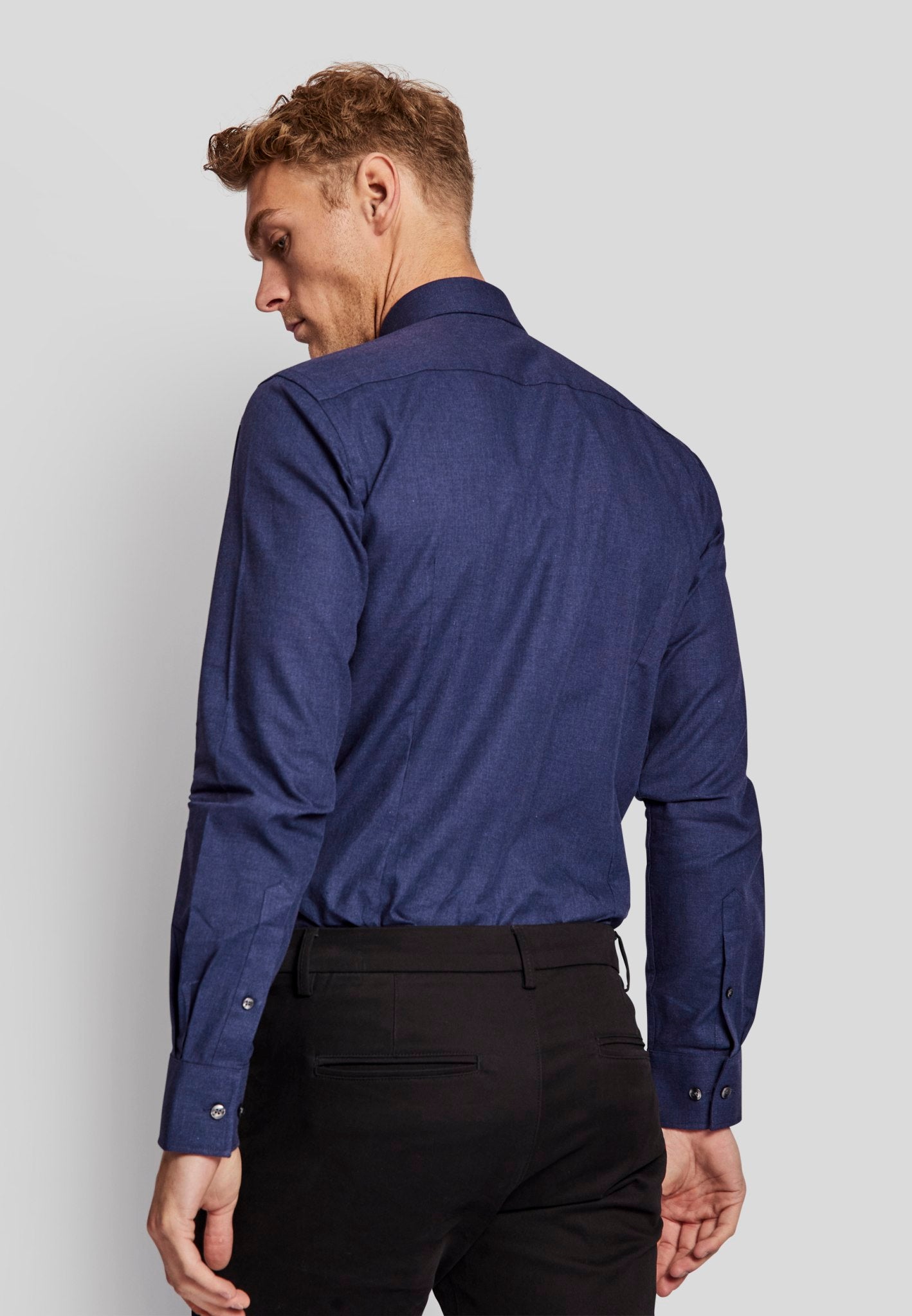 BS Baldini modern fit Skjorta - Dark Blue