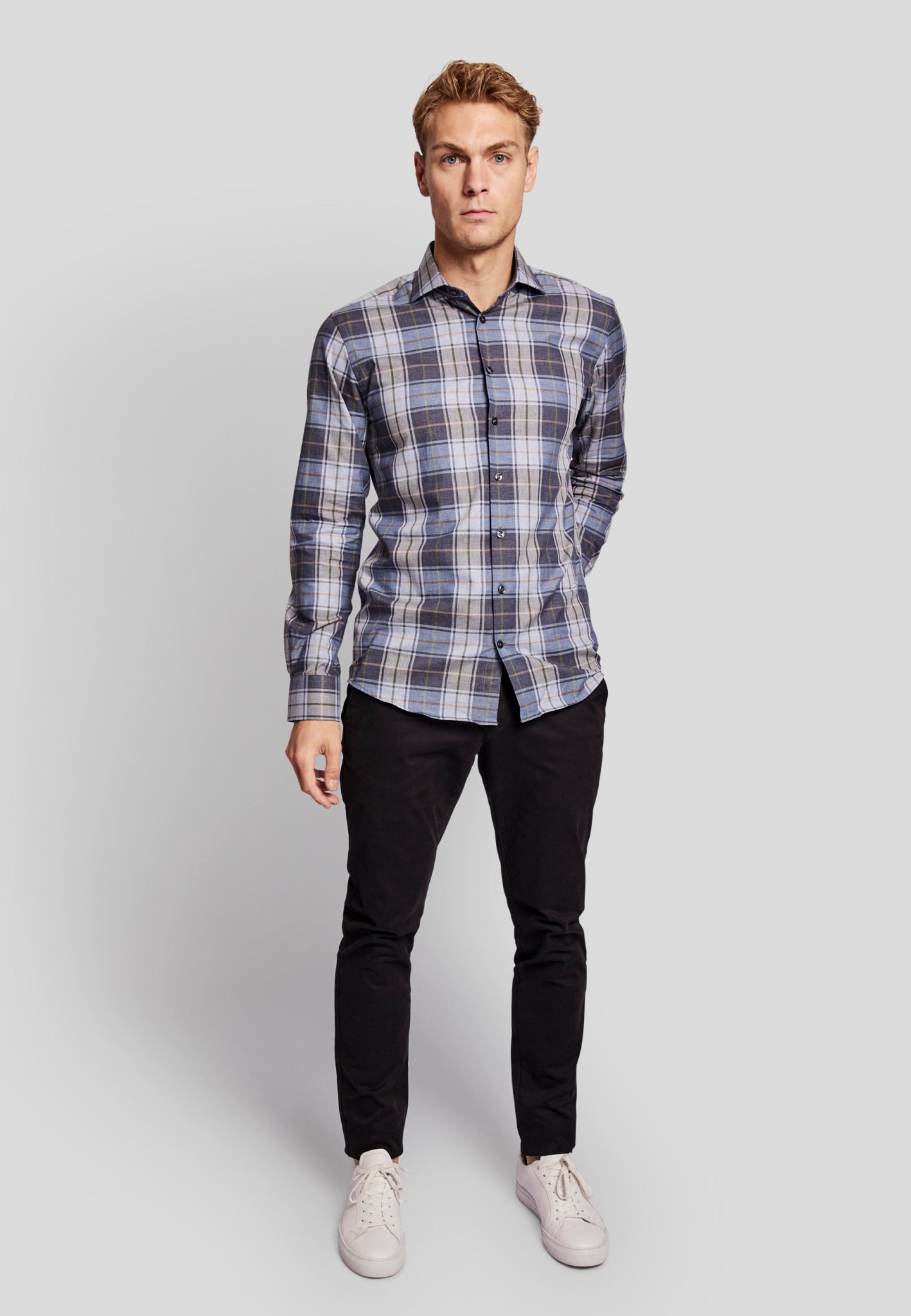 BS Kalas modern fit Skjorta - Blå