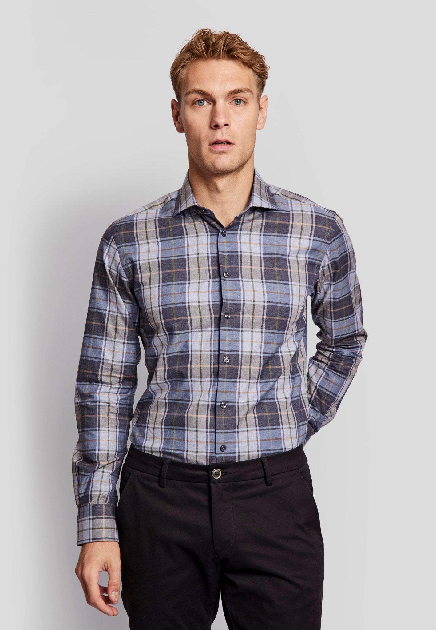 BS Kalas modern fit Skjorta - Blå