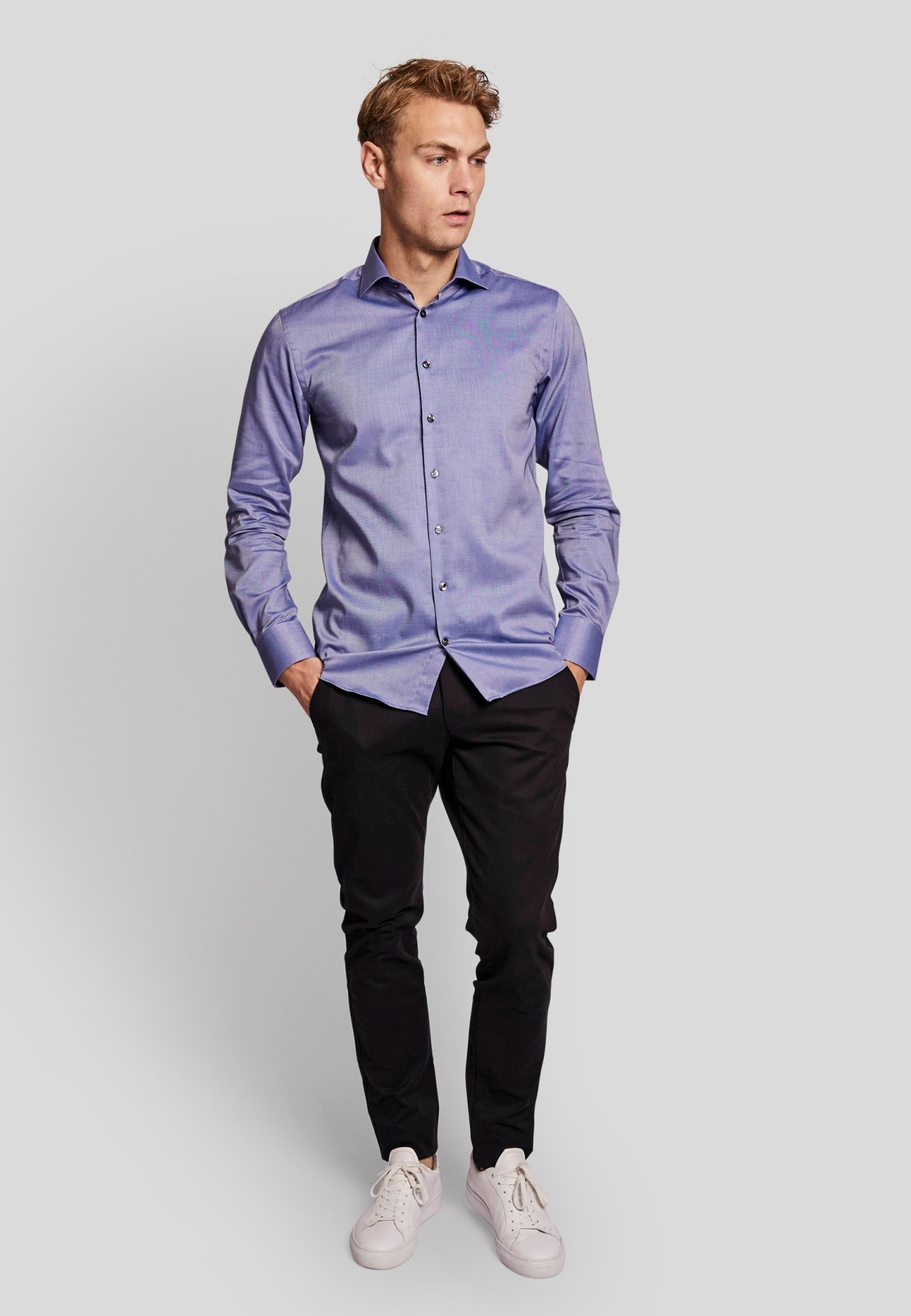 BS Karius modern fit Skjorta - Blå
