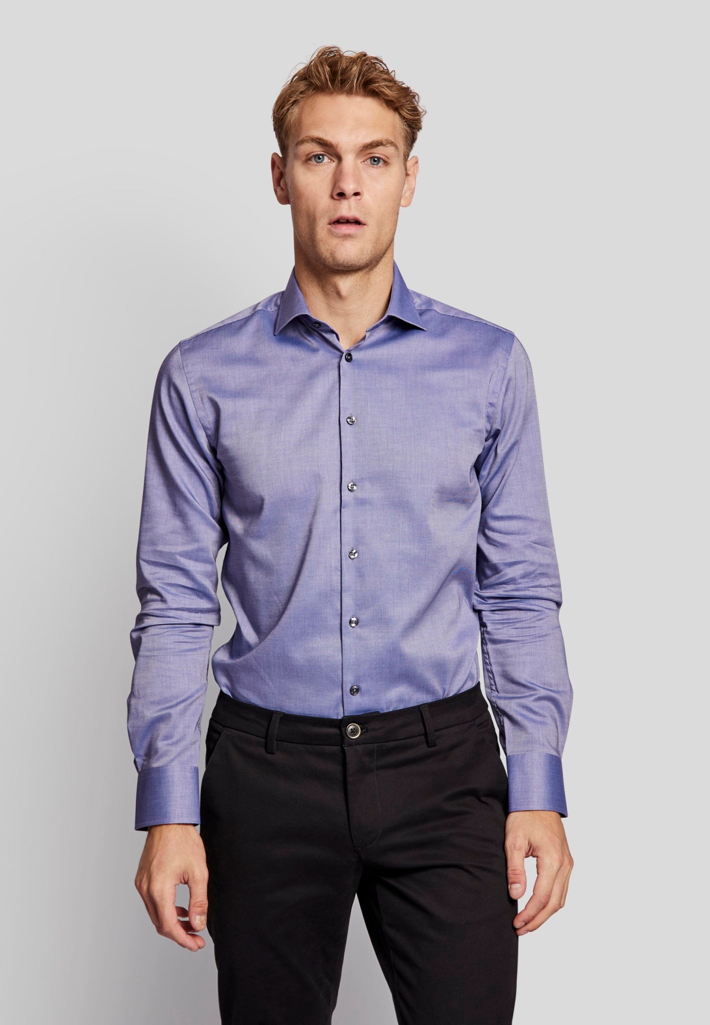BS Karius modern fit Skjorta - Blå