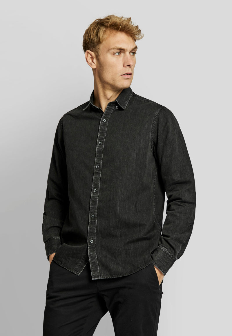 BS Elverum casual slim fit Skjorta - Black