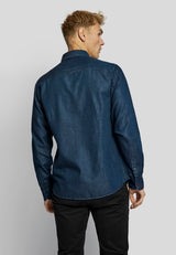 BS Elverum casual slim fit Skjorta - Indigo