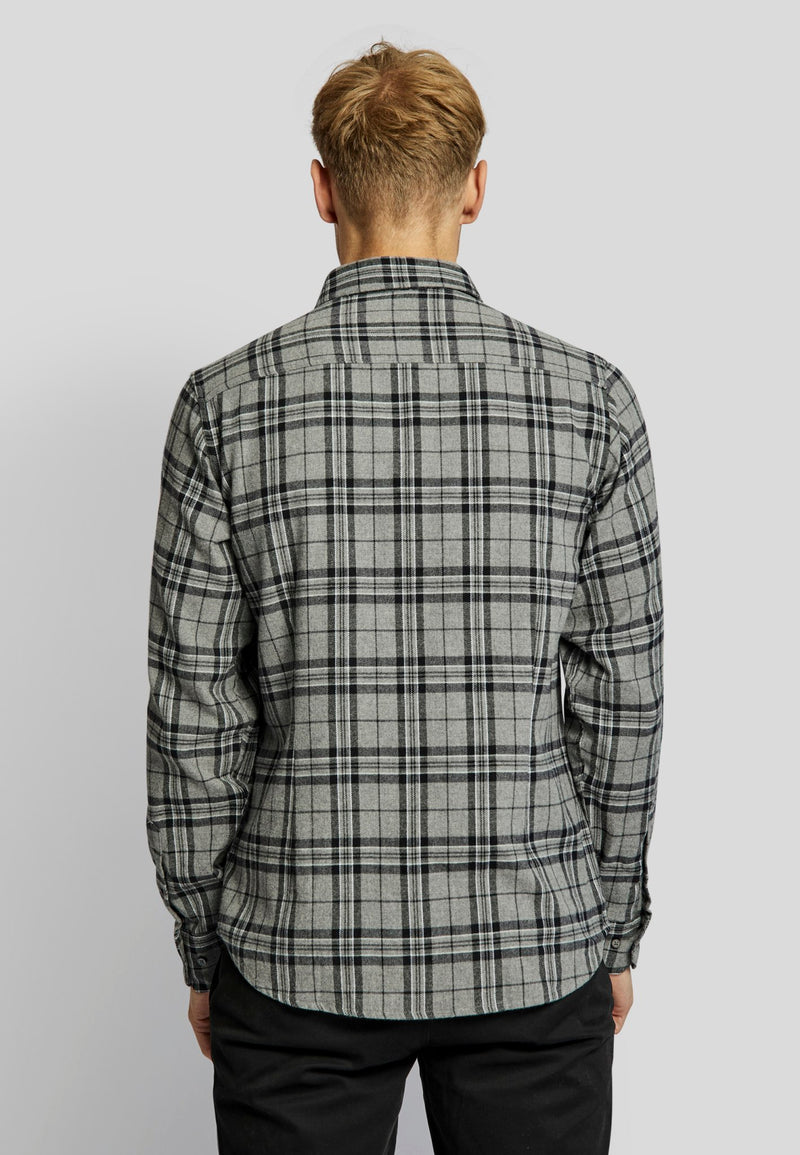 BS Trondheim casual slim fit Skjorta - Grey