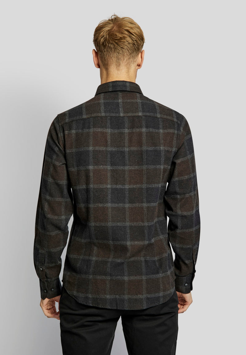 BS Asker casual slim fit Skjorta - Charcoal