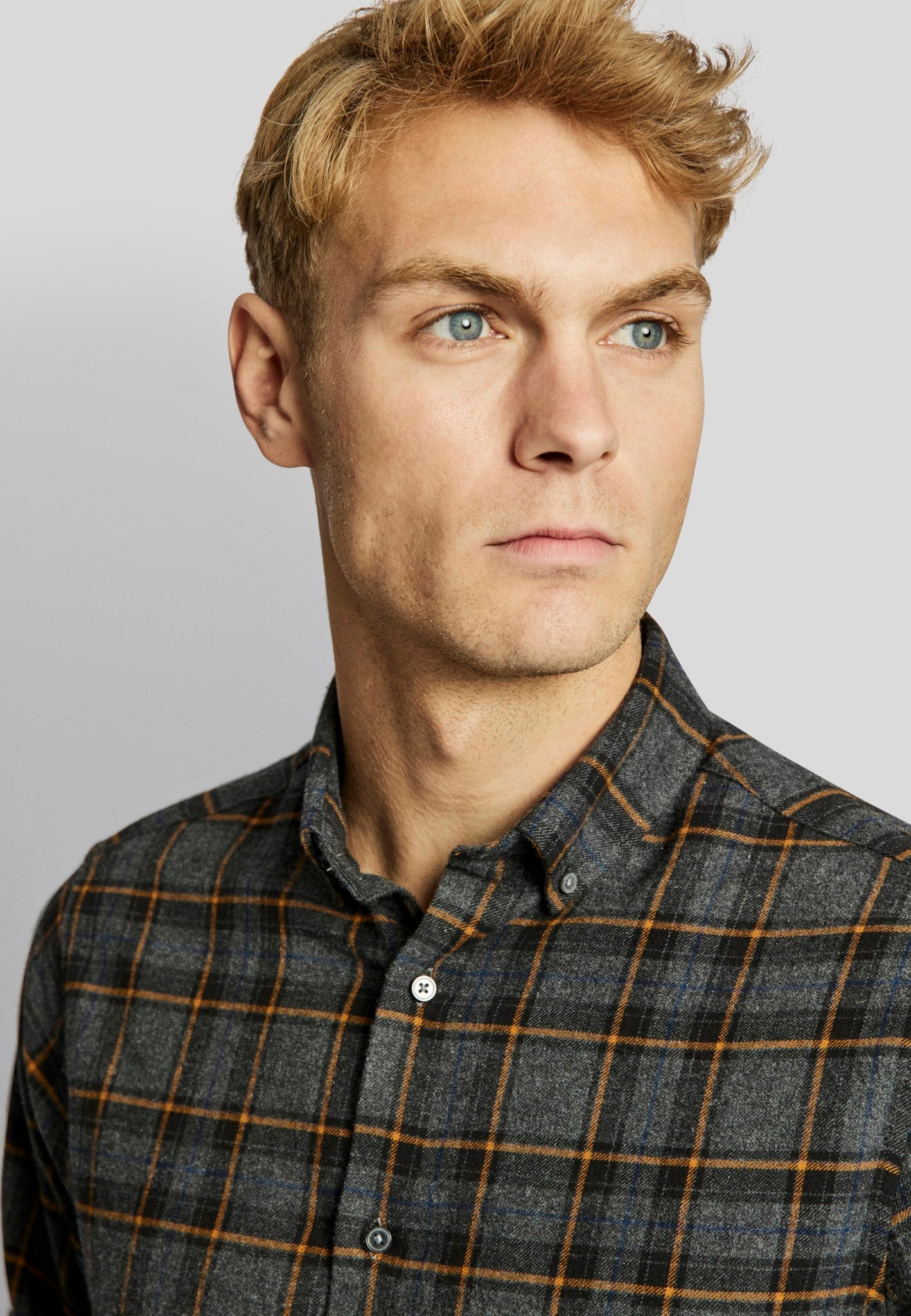 BS Hamar casual slim fit Skjorta - Dark Grey