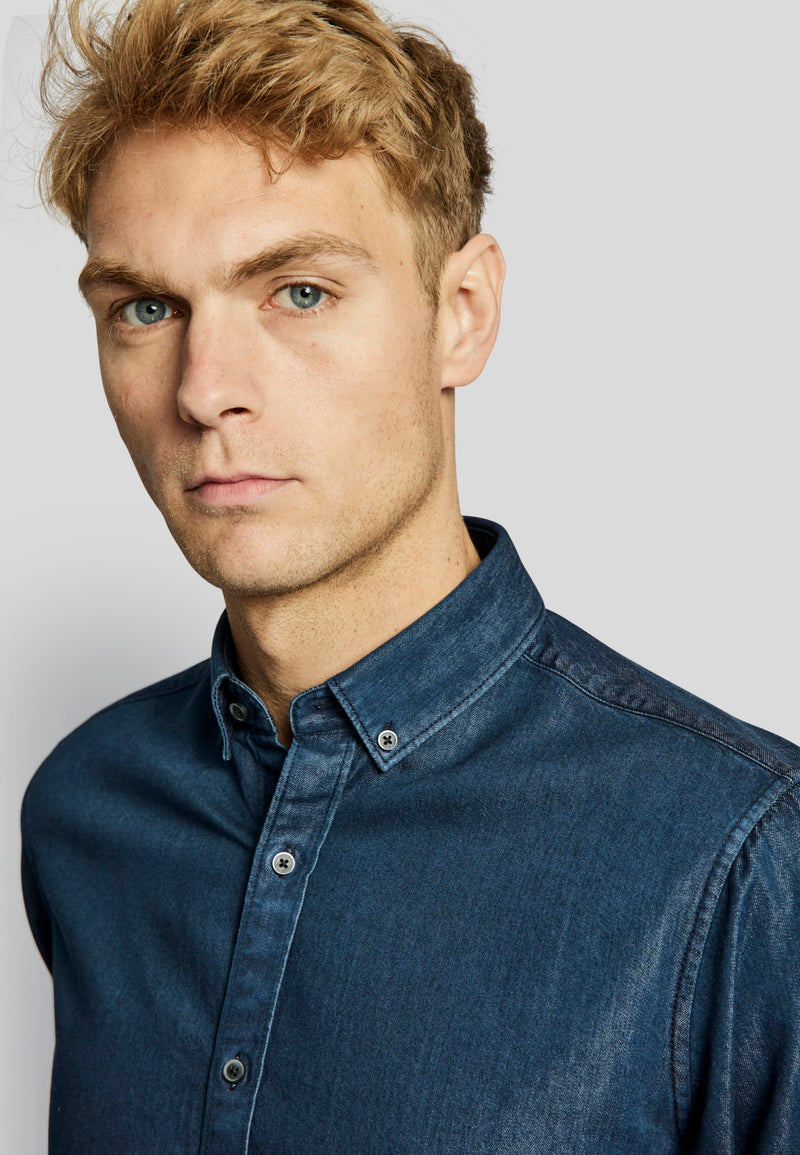 BS Sola casual modern fit Skjorta - Indigo
