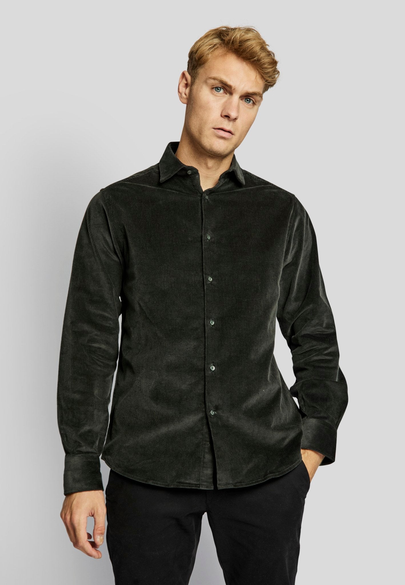 BS Horten casual modern fit Skjorta - Grön