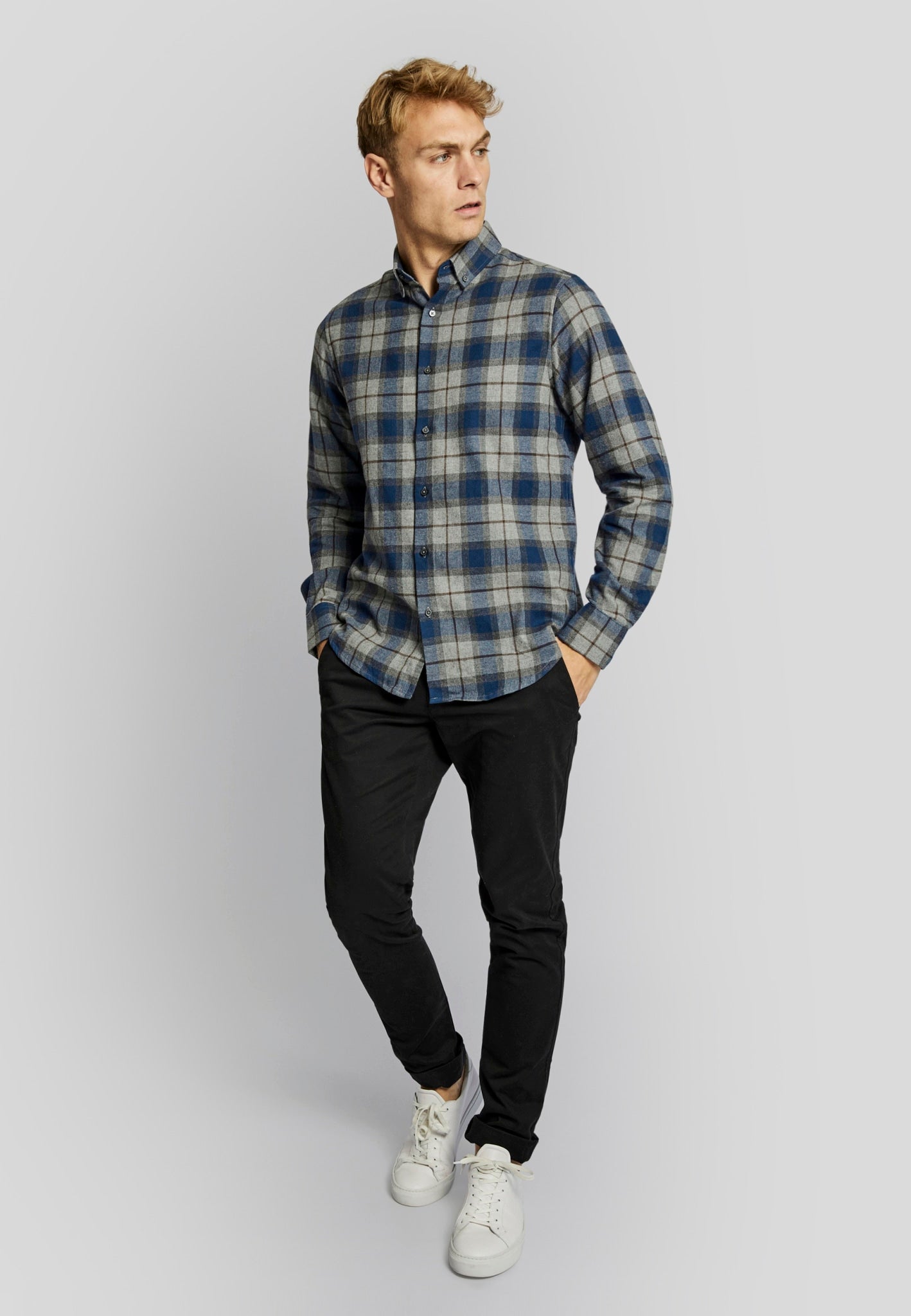 BS Bodoe casual modern fit Skjorta - Blå