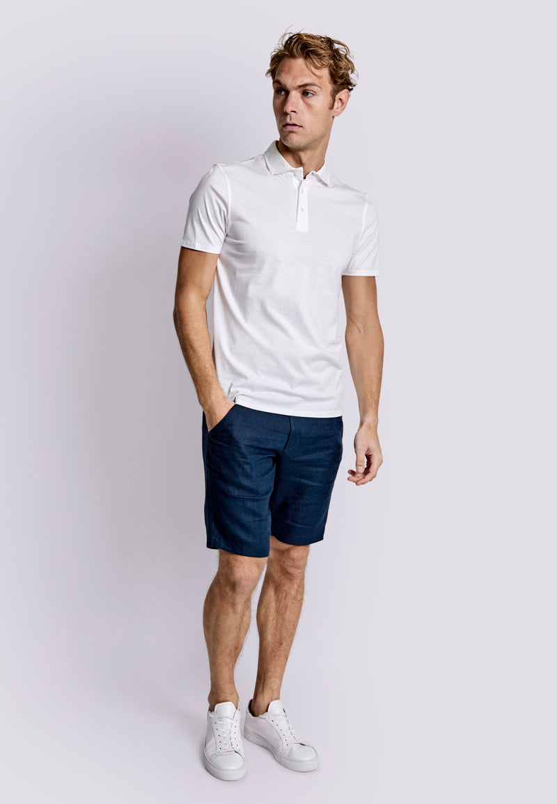 BS Natesan Regular Fit Piké - White
