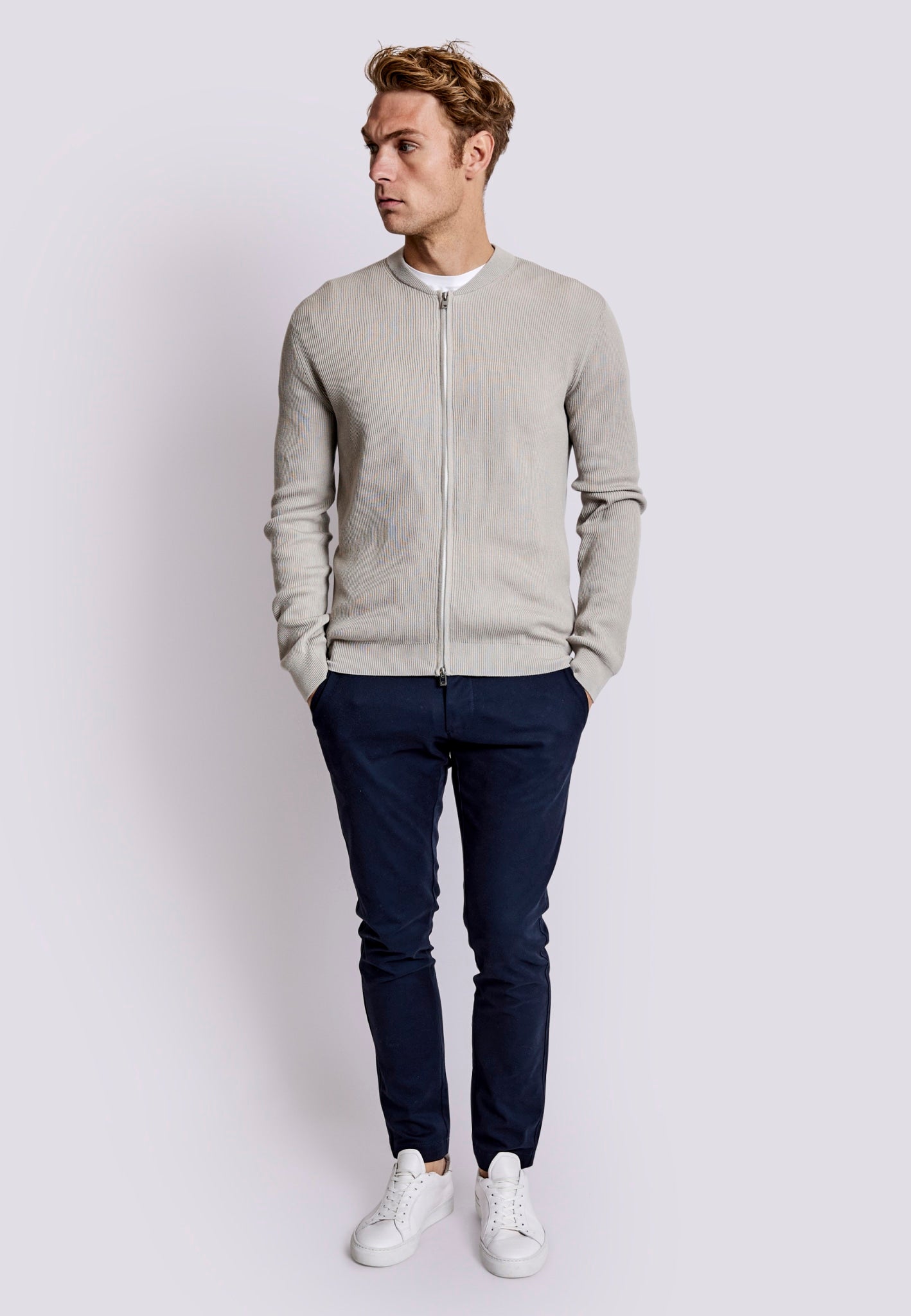 BS Andres Regular Fit Stickad Tröja - Sand