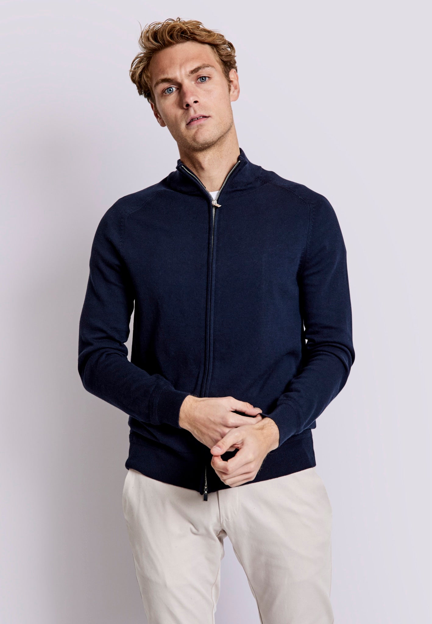 BS Ademir Regular Fit Stickad tröja - Navy