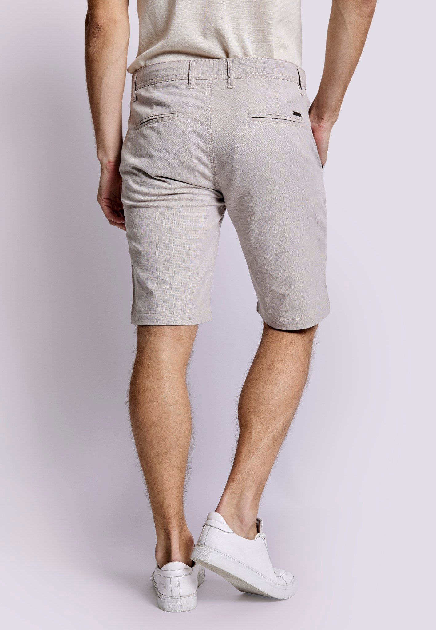 BS Manuel Slim Fit Shorts - Beige