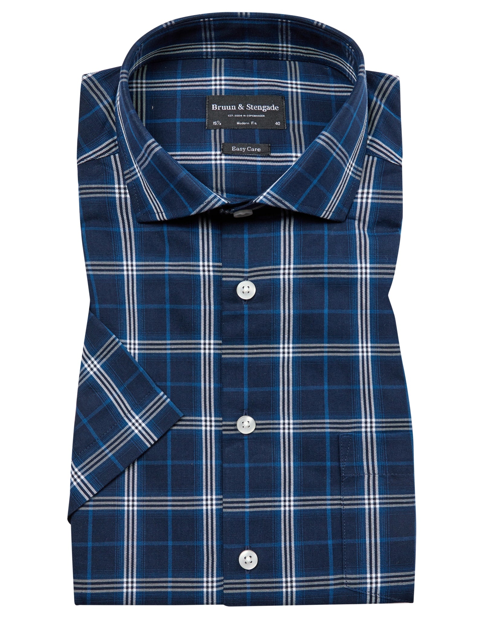 BS Haseeb Modern Fit Skjorta - Dark Blue