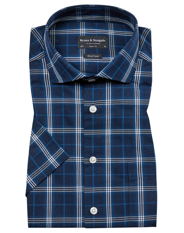 BS Haseeb Modern Fit Skjorta - Dark Blue