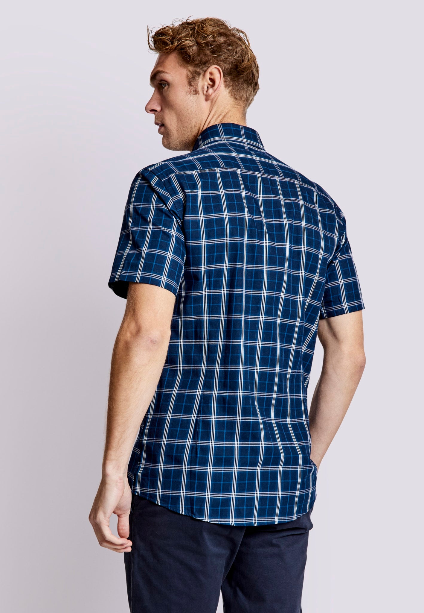 BS Haseeb Modern Fit Skjorta - Dark Blue