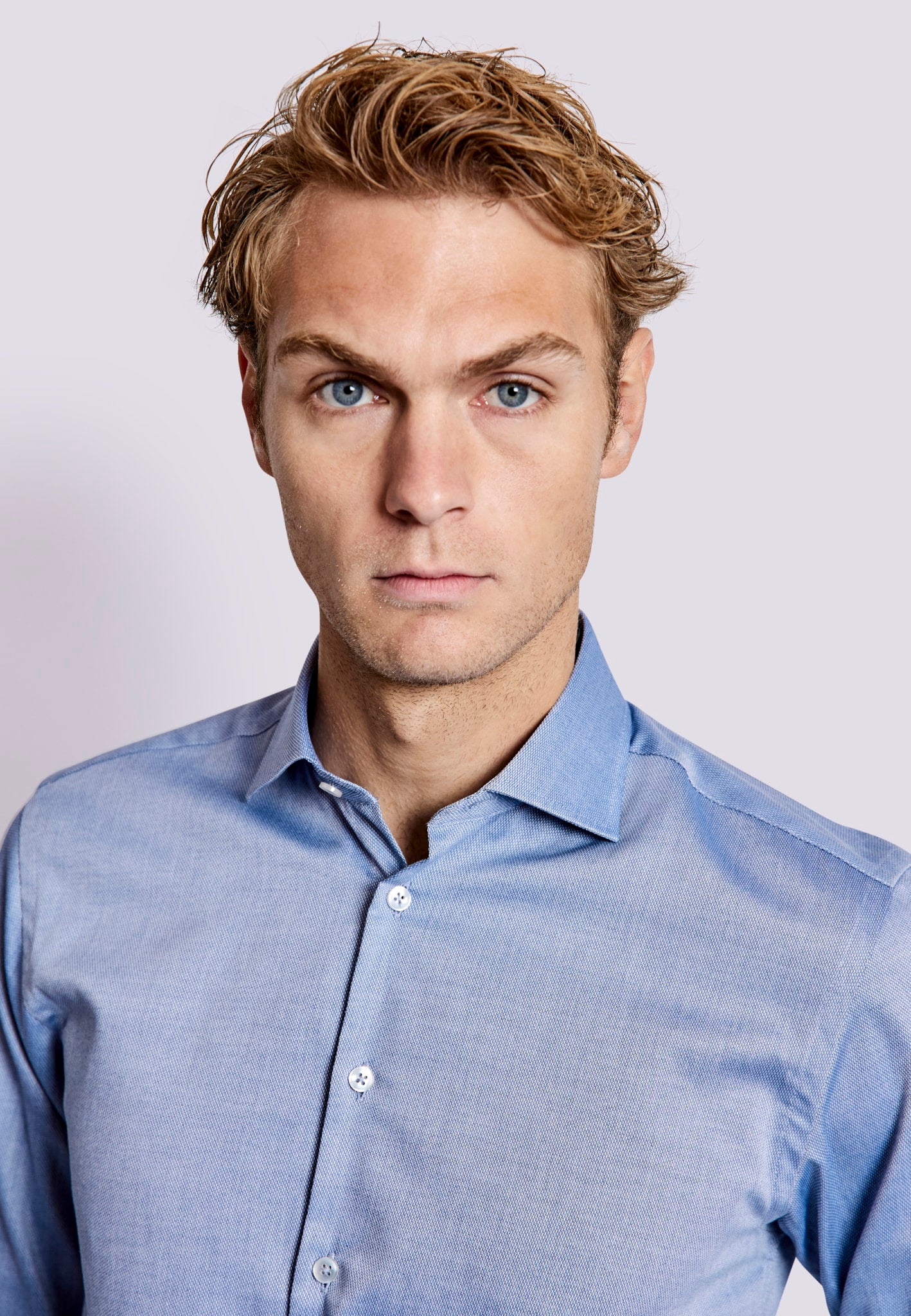 BS Domingo Slim Fit Skjorta - Blue